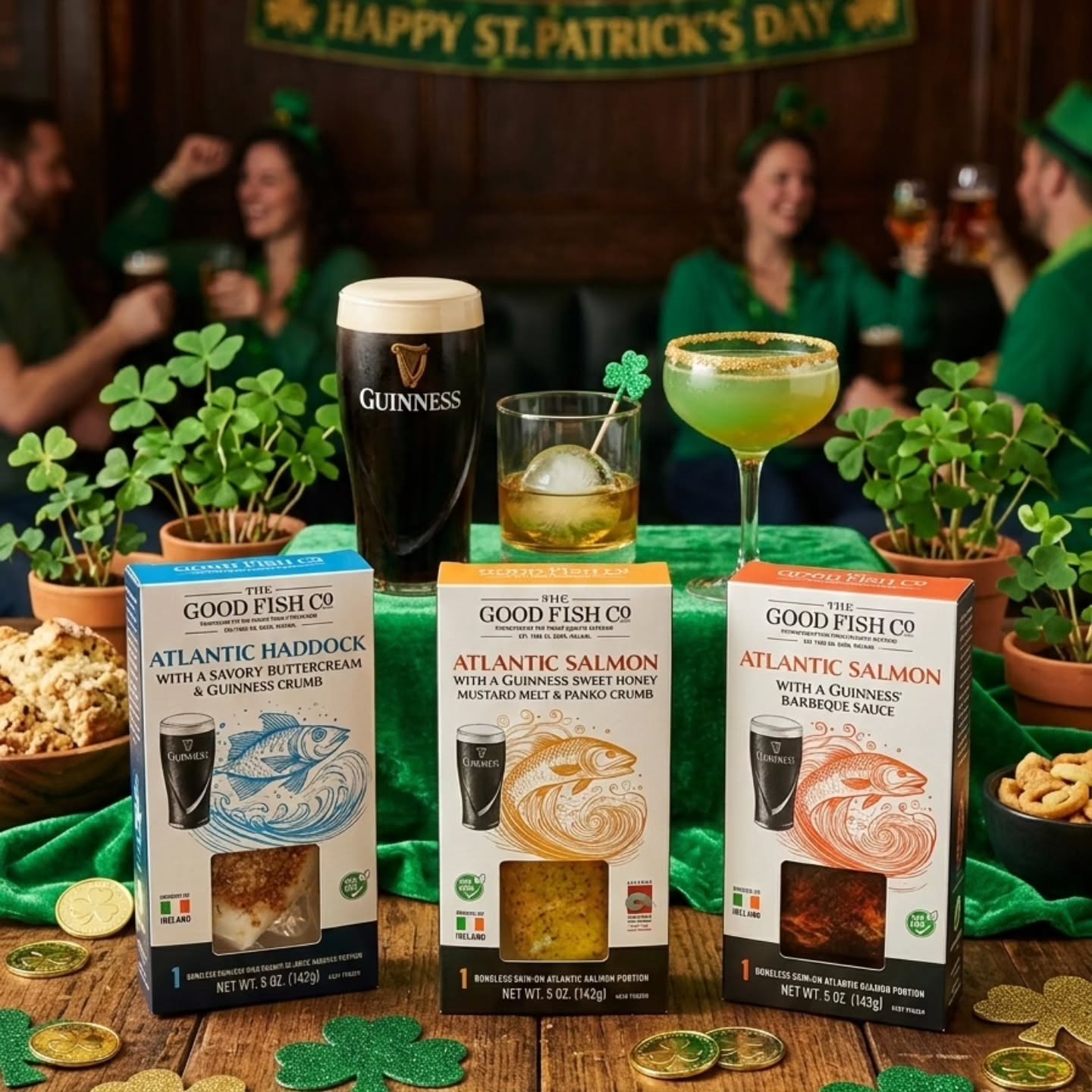 St. Patrick's Day is right around the corner! Celebrate with our Guinness inspired seafood items now available at Stop & Shop! Instead of corned beef, you can eat salmon and haddock inspired by the #1 Irish brand in the world! Available at your local Stop & Shop in the seafood section.
#guinness #stopandshop #stpatricksday #goodfishireland