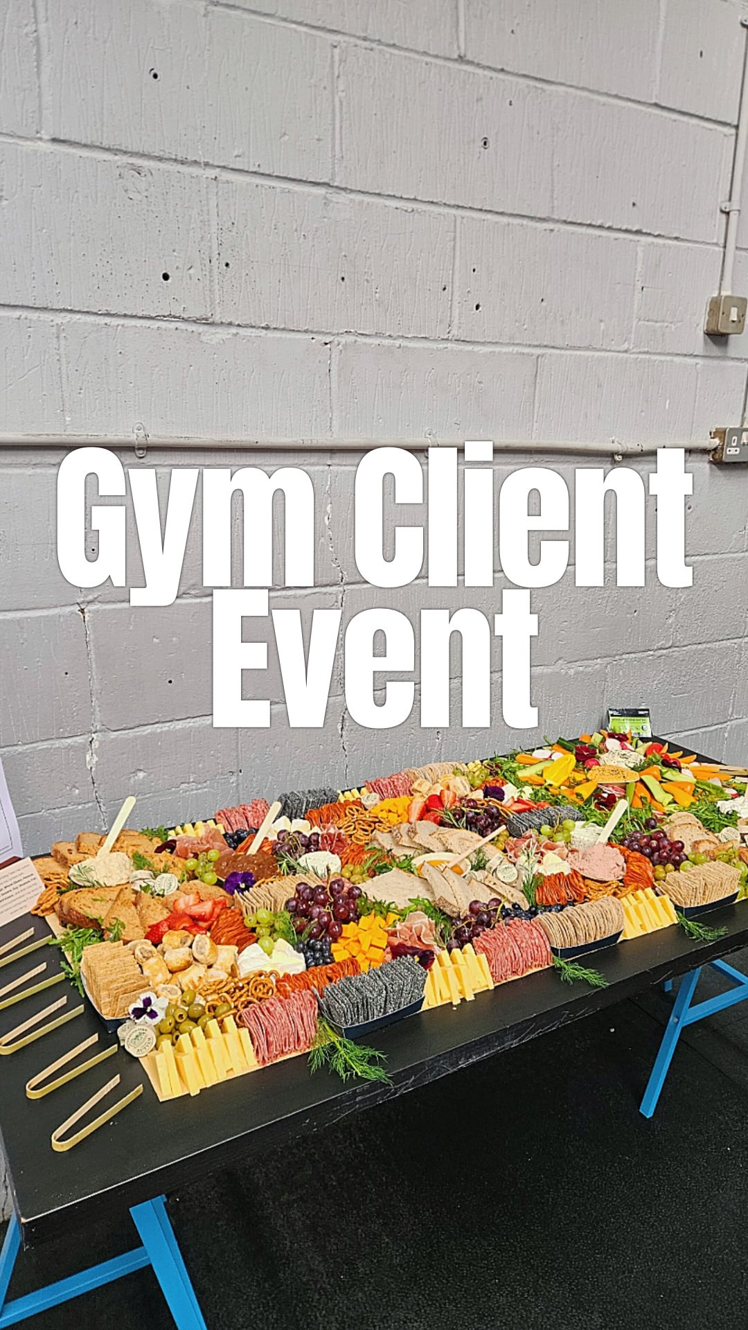 Fueling the Gym Event with a Flat Grazing Table & Crudités for @thearmourycoachingstudio 🏋️♀️🤸♂️💪