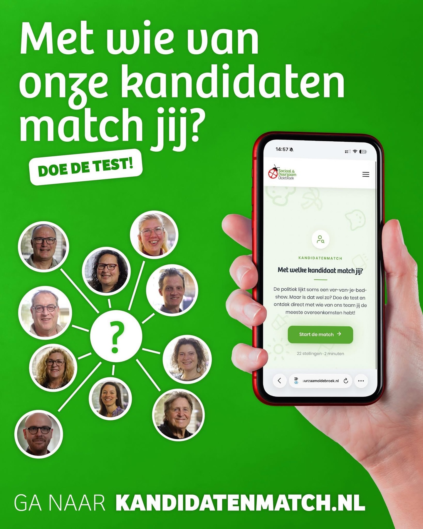 Al meer dan 120 keer ingevuld! 💚 Met welke kandidaat match jij? Doe de test op kandidatenmatch.nl