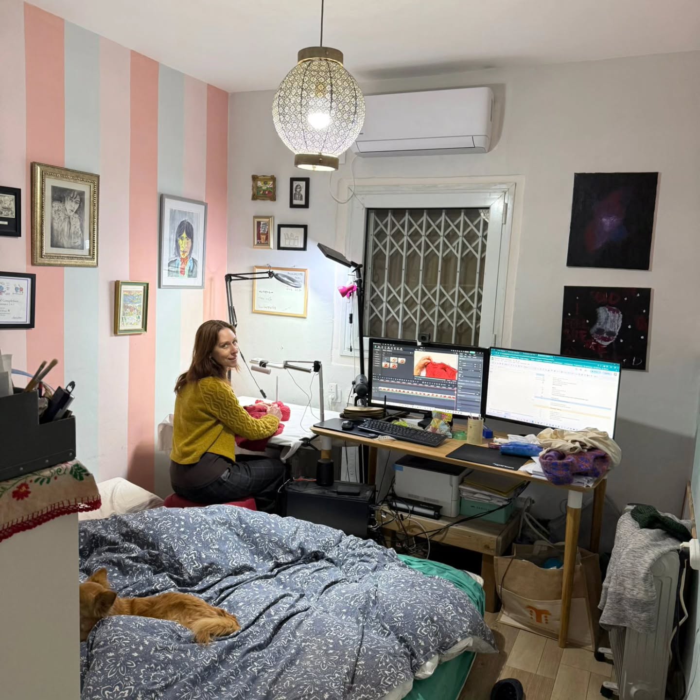 This is how it looks like when you just need to record the last tutorial for the upcoming design, but your home office became your safe room you need to sleep in 🤣
Keep knitting! Keep creating! This too shall pass...
.
.
.
#knitofthedragon #patterndesign #workingfromhome #knittingdesigner