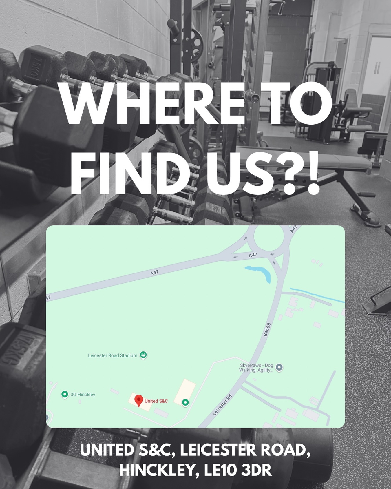 Where Are We? 🗺️
#unitedgym #gym #leicestershire