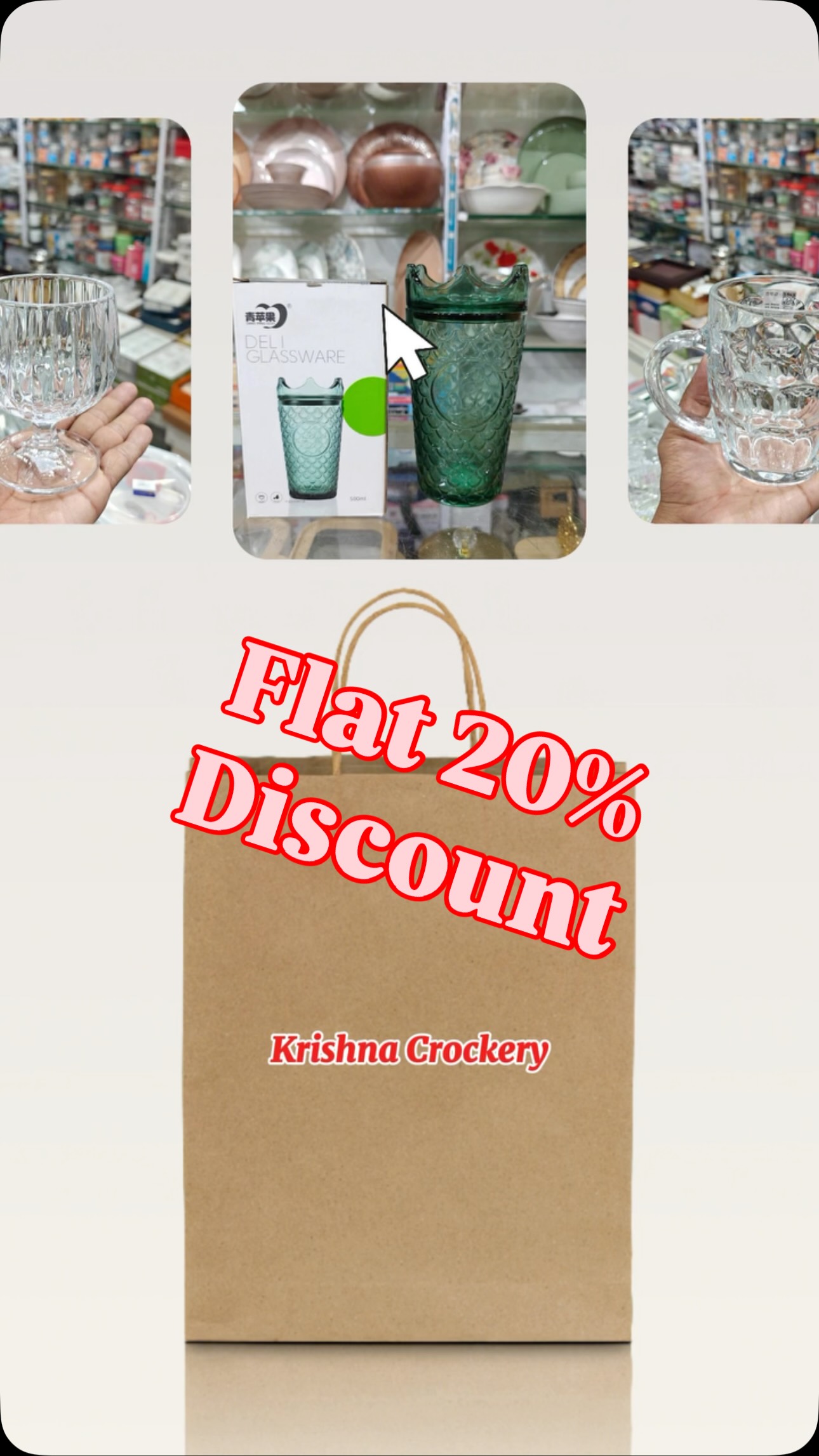 Shop Affordable crockery and Kitchen Essentials all at Krishna Crockery. Wholesale and Retail both available.
#krishnacrockery #homedecor #tableware #crockeryinmumbai #kitchenware