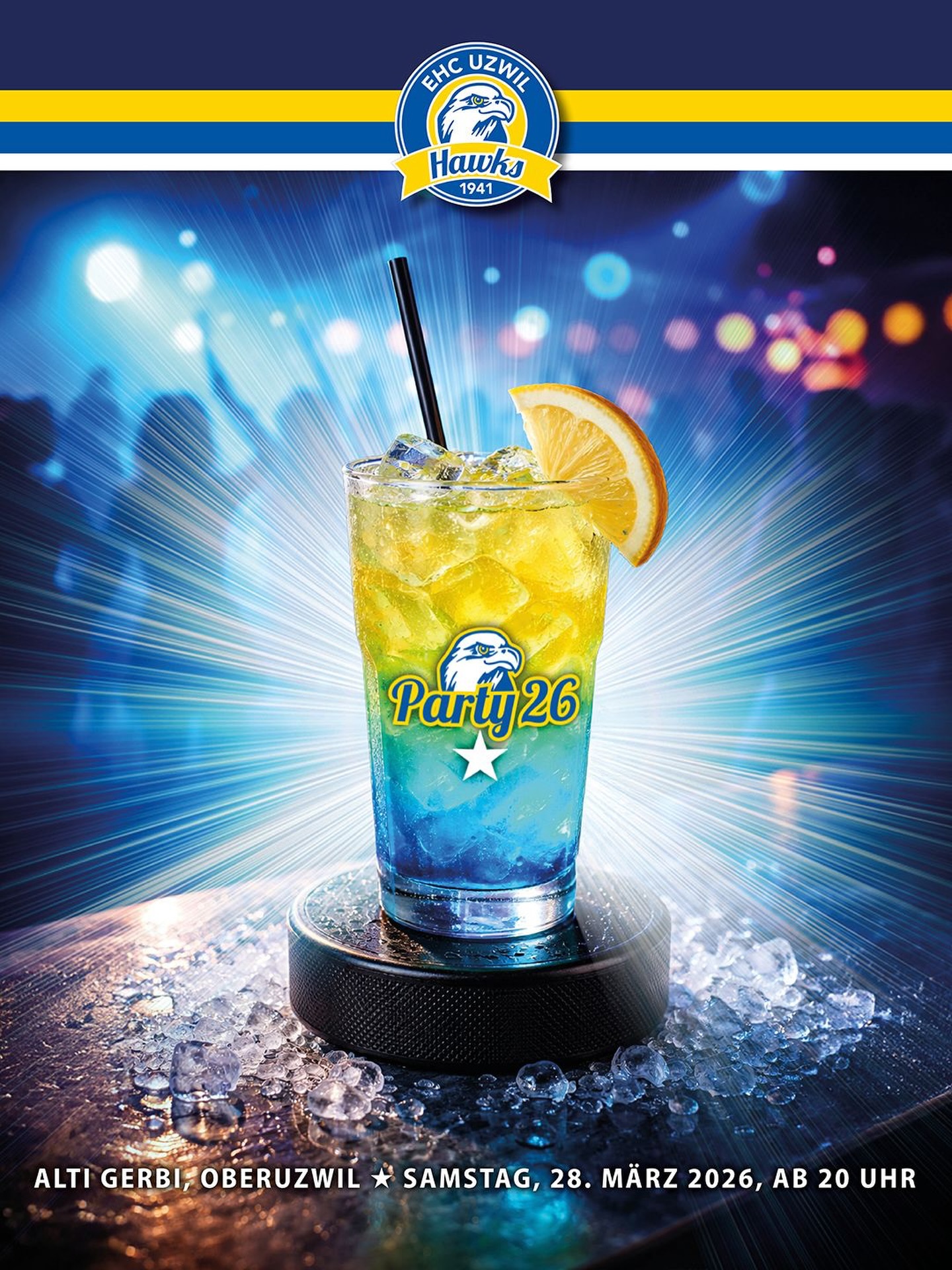 Save the Date: Am Samstag, 28. März 2026, findet in der Alten Gerbi in Oberuzwil wieder unsere öffentliche HAWKS-Party statt. Wir freuen uns auf euren Besuch – denn die Saison 25/26 soll gebührend gefeiert werden!
#ehcuzwil #ehcuzwilhawks #party #seasonendparty #dasimmerdabei