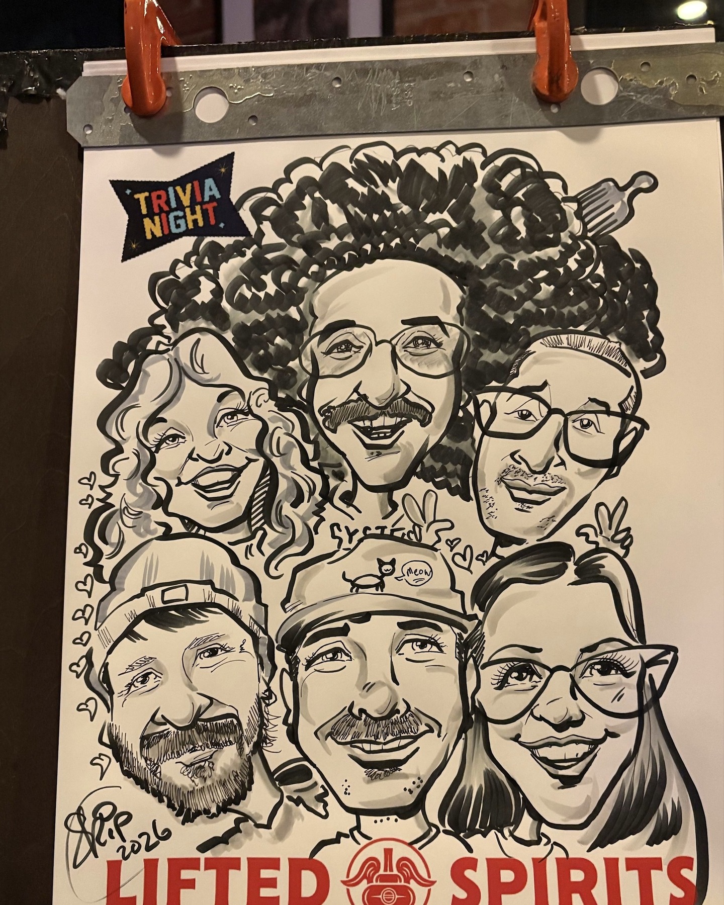 Trivia night in the Crossroads 🎉
Had the best time drawing the winners at Lifted Spirits in Kansas City.
Nothing beats live caricatures, good drinks, and a crowd that knows their random facts 😄
Want live drawings at your next event?
Let’s make it unforgettable.
— Skipper