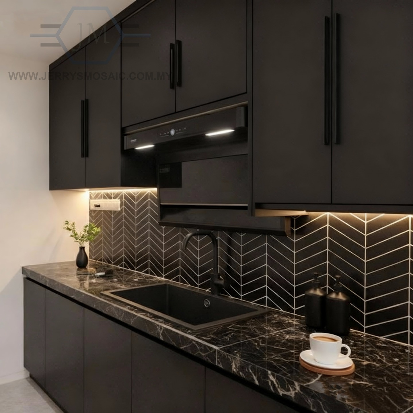 Elevate your kitchen’s vibe with our Chevron Matte Black, where classic geometry meets a bold, modern edge. It’s the perfect way to add rich texture and a sophisticated focal point to your backsplash!
Whatsapp us: 016-302 2033
Whatsapp Us: 016-302 2033