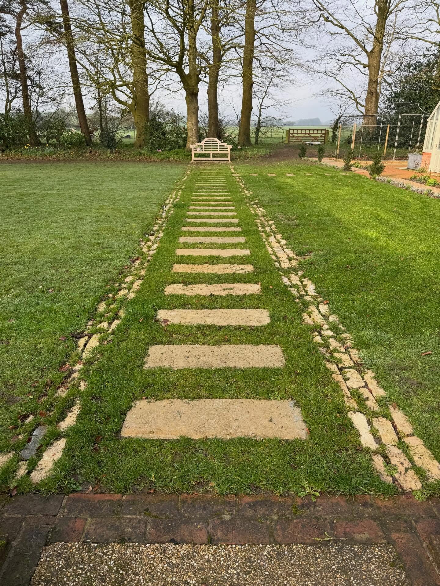 Great to revisit this greenhouse garden yesterday. In winter you can really see the strong bones of the design. For me a vegetable and cutting garden needs to be a beautiful space as well as a practical one. #greenhousegarden #raisedbedsgarden #fruitcage #productivegarden #fiboylegardendesign