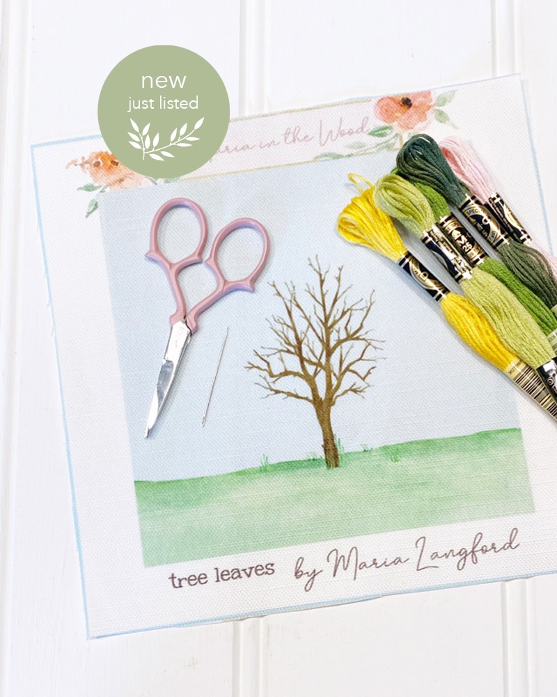 Stitch your own seasonal tree with this lovely tree leaves fabric! 🌳
This sweet tree leaves embroidery fabric is perfect to personalise and embellish with leaves and blossoms. The fabric measures 20cm x 20cm and the design is 15cm x 15cm. It is printed on luxury linen and you can embroider as much or little you want to.
It is perfect to use up odd embroidery threads you have left over from other projects and it comes with a stitch leaflet to help you.
Make your tree really seasonal with blossom, flowers, leaves, a swing, birds and animals, falling Autumn leaves, snow, or a snowman. Please send me a photo of your finished work!
The beautiful examples that have been stitched are buy my mum (in the frame) and by my niece and nephew (aged 15 and 12)
Perfect for yourself or gift for someone who loves embroidery!
You can find them here! -> https://www.mariainthewood.co.uk/product-page/tree-leaves-embroidery-fabric