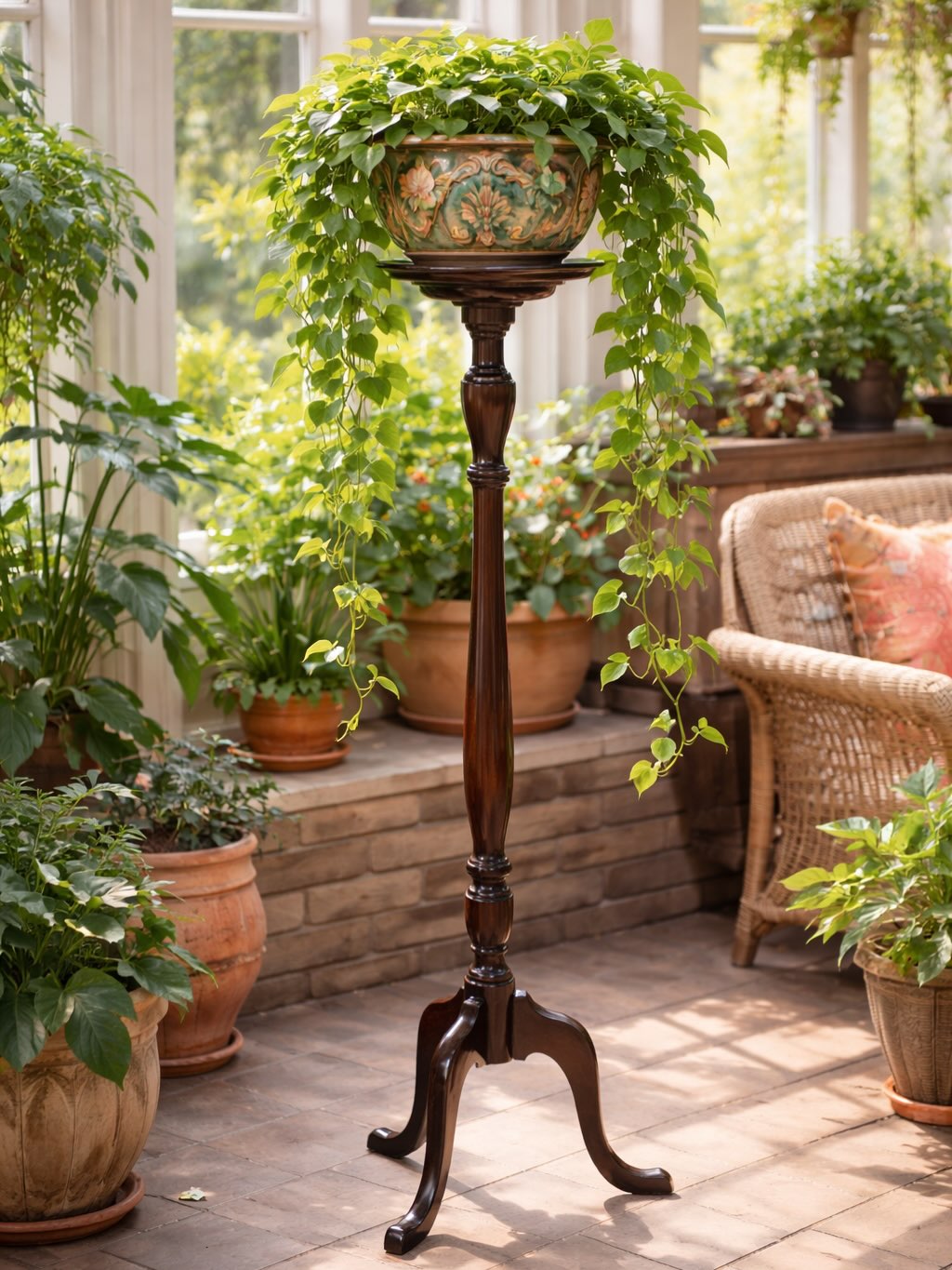 What better way to make a feature out of one of your plants, than this really tall plant stand.
132 cms high ā¦.itās the biggest one weāve ever had!
And it doesnāt have to be a plant, you could use it as a statement piece to highlight a favourite decorative object.
Made from mahogany £75 with free local delivery.
#mahoganyplantstand #plantstand