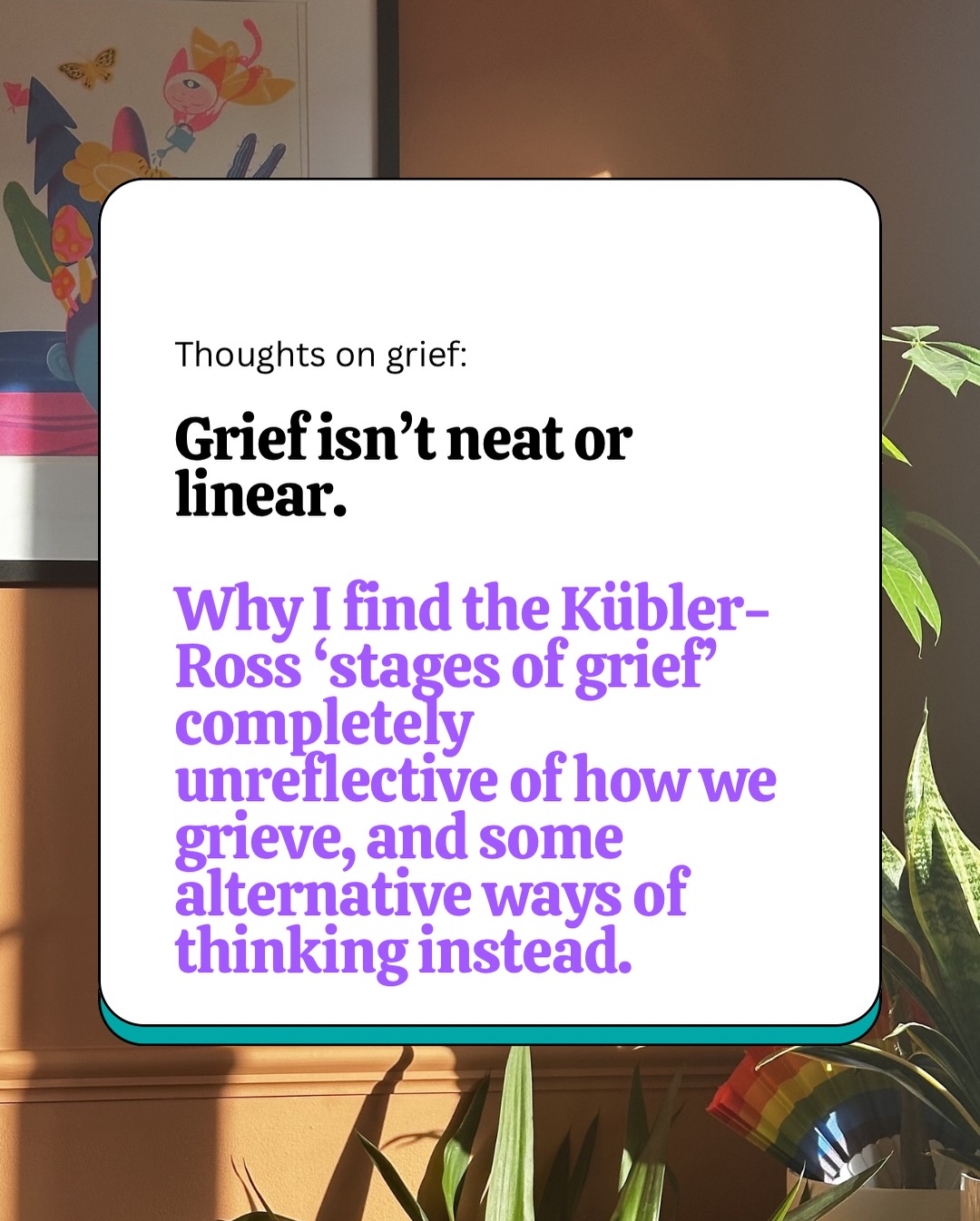 Grief is never far from my mind these days. Being in this world as it is right now, being in witness to others, being in a chronically ill queer body. Grief is threaded through the ebb and flow of each day. In that way, making meaning of it’s presence has been non-negotiable.
#therapist #grief #queer #chronicallyill