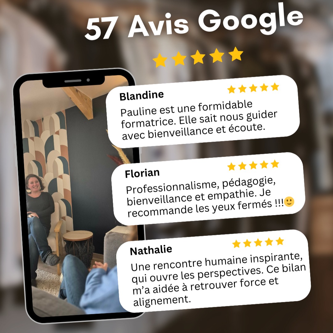 Votre confiance, ma plus belle récompense ! 🏆
57 avis. 5 étoiles. ⭐⭐⭐⭐⭐
Pourquoi est-ce si important ?
Parce que cela signifie que mes clients prennent le temps de dire : "Avec Pauline, j'ai été bien accompagné.e". 🎁🫶🎁
Que ce soit pour un bilan de Compétences, une formation, du coaching ou un atelier ma priorité reste la même :
✅ Offrir un cadre sécurisant.
✅ Apporter ma qualité de présence.
✅ M'adapter à mon public pour faire du sur-mesure.
➡️ Pour aider les personnes à faire leur premiers pas vers l'atteinte de leurs objectifs professionnels et avoir des résultats concrets.
Aujourd'hui, je réalise que la "méthode" compte, mais que la relation humaine fait tout.
Et ça fait plaisir d'avoir des personnes qui me contactent en me disant : "J'ai vu tes avis Google et ça m'a donné encore plus envie de te contacter et de travailler avec toi." 🥰
Merci à tous ceux qui nourrissent cette si belle aventure au quotidien. 🙏
#AvisClients #premierpas #jefaismonpremierpas #vignoblenantais #lorouxbottereau