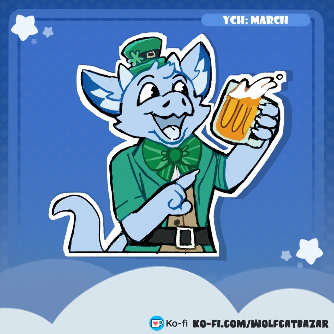 Monthly rewards ! March - st Patrick ! Get yours on my kofi !
