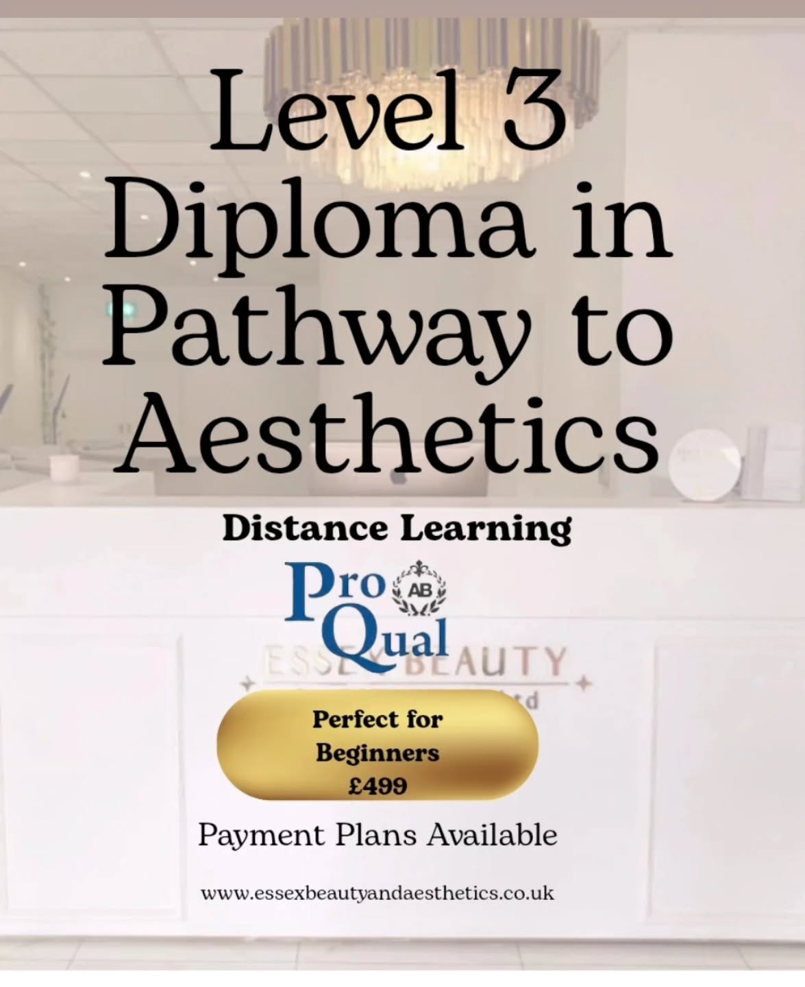 READY TO LEVEL UP INTO AESTHETICS?
Our Level 3 Advanced Skin Science (Distance Learning) Course is now available fully online through our exclusive student portal.
✨ Study anytime, anywhere
✨ No prerequisites required
✨ Direct access onto our Level 4 qualification
✨ Perfect stepping stone into advanced aesthetics
✨ No practical attendance required
This course is ideal if you’re looking to progress into Level 4 but don’t yet meet the entry requirements — or if you want to strengthen your underpinning knowledge before moving into advanced treatments.
Full theory delivered through our online learning platform with structured modules, assessments and tutor support.
Investment: £499
Klarna & Clearpay available
Train now, pay later options available.
Secure your place today and start building your pathway into Level 4.
#EssexBeautyAndAesthetics #essextrainingacademy #basildonaesthetics #basildonbeauty #essexskin #essexaesthetics #proqual #Ofqual