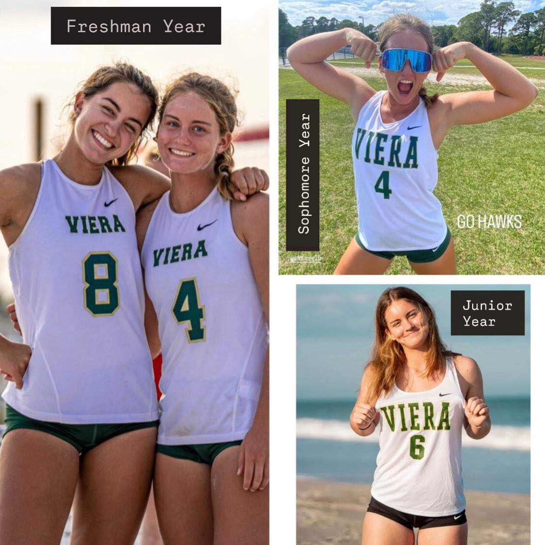 And now time to introduce the Senior Class except she’s the only one so here’s a photo of her from each beach season and we will introduce her officially tomorrow!!