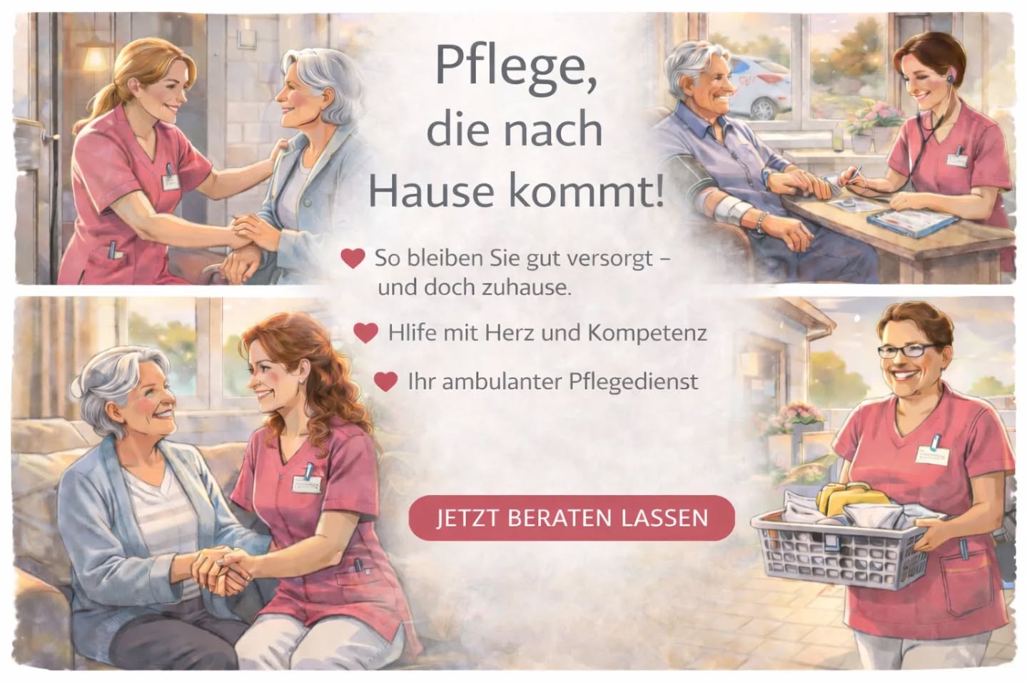 Moin, Moin!
🌸KI -Donnerstag🌸
Unsere Pflrgefachkräfte und Pflegekräfte kümmern sich mit Respekt, Geduld, Fachkompetenz, Menschlichkeit und ganz viel Herz um jeden einzelnen Klienten.
Ob Hilfestellung bei der grundpflegerischen Versorgung oder bei der Behandlungspflege, alles passiert direkt in ihrer gewohnten Umgebung!
Denn wir wissen:
Zuhause ist der Ort, an dem man sich am sichersten fühlt.
Wir bieten:
Eine Individuelle Betreuung
und verlässliche Unterstützung in ihrem Alltag.
Ganz nach unserem Leitsatz
Zuhause leben – gemeinsam pflegen.
Lassen Sie sich gerne unverbindlich beraten.
#pflegeteamsteinfeld #pflegeteamsteinfeld #ambulantepflege #pflegezuhause #pflegeausleidenschaft