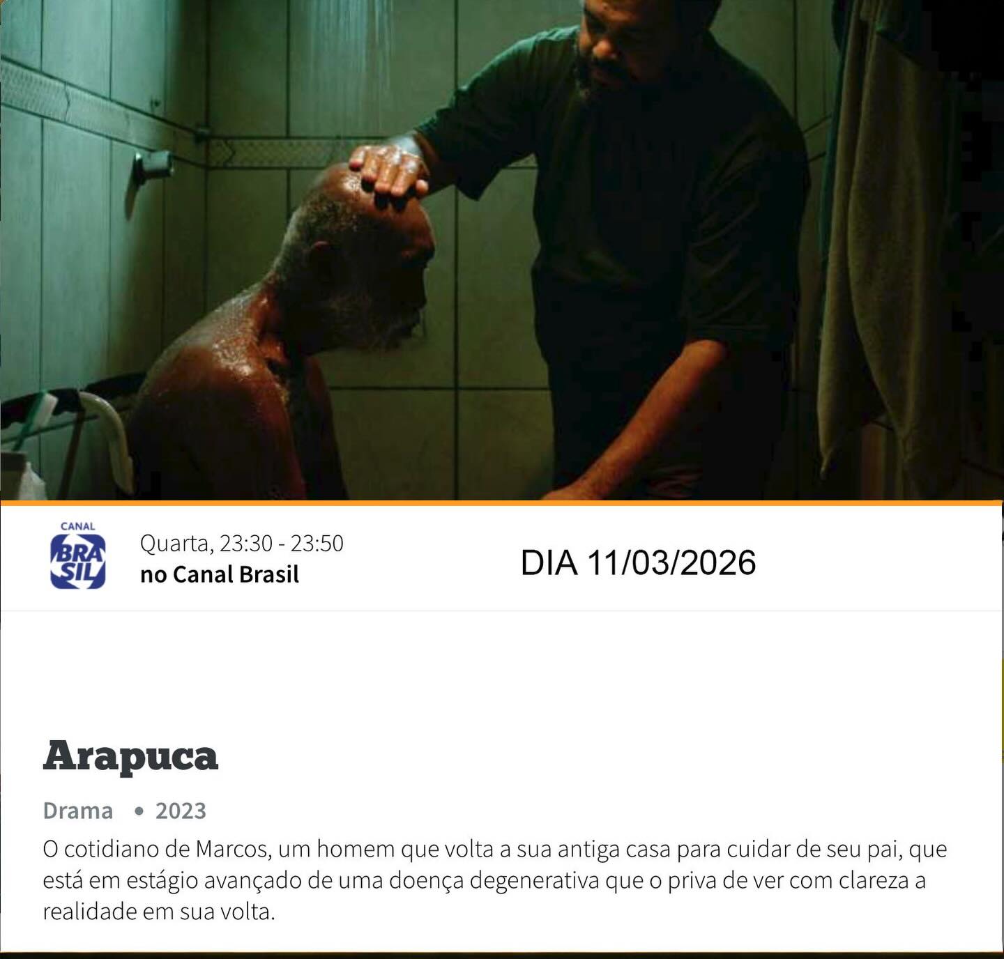 🚨 ARAPUCA no Canal Brasil! 🚨
No dia 11/03, às 23h30, o nosso curta-metragem ARAPUCA será exibido no @canalbrasil.
Se você gosta de terror psicológico, já coloca o lembrete e se prepara!!!!
📺 11 de março
⏰ 23h30
📍 Canal Brasil
Assistam, comentem, marquem os amigos e, principalmente… compartilhem!