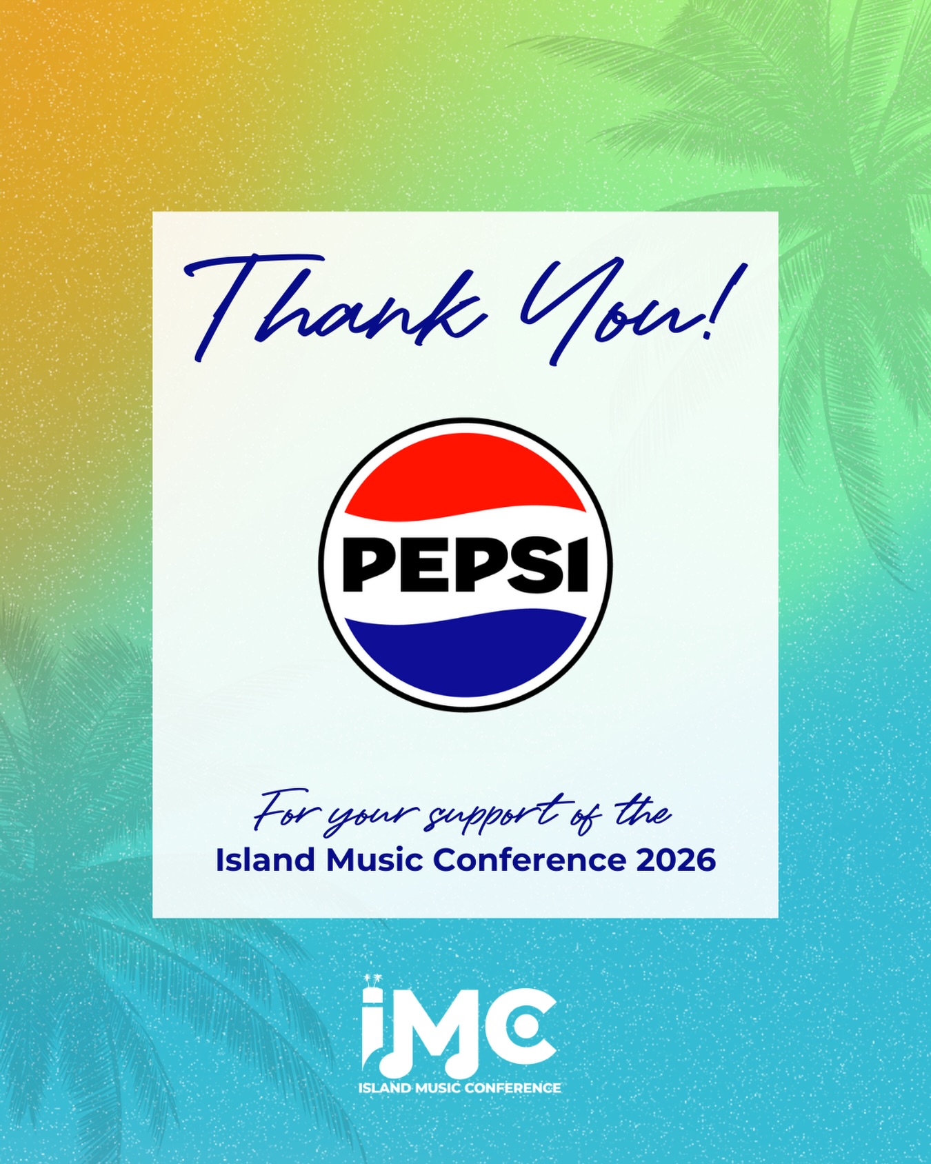 @pepsijamaica was a proud sponsor of Island Music Conference 2026.
Throughout the week, their presence added to the energy, the moments, and the shared experiences that defined this year’s conference.
We value the partnership and the role @pepsijamaica played in helping bring IMC 2026 to life.
Here’s to continued collaboration and culture-driven impact.
#IslandMusicConference #IMC2026 #Pepsi #SponsorAppreciation