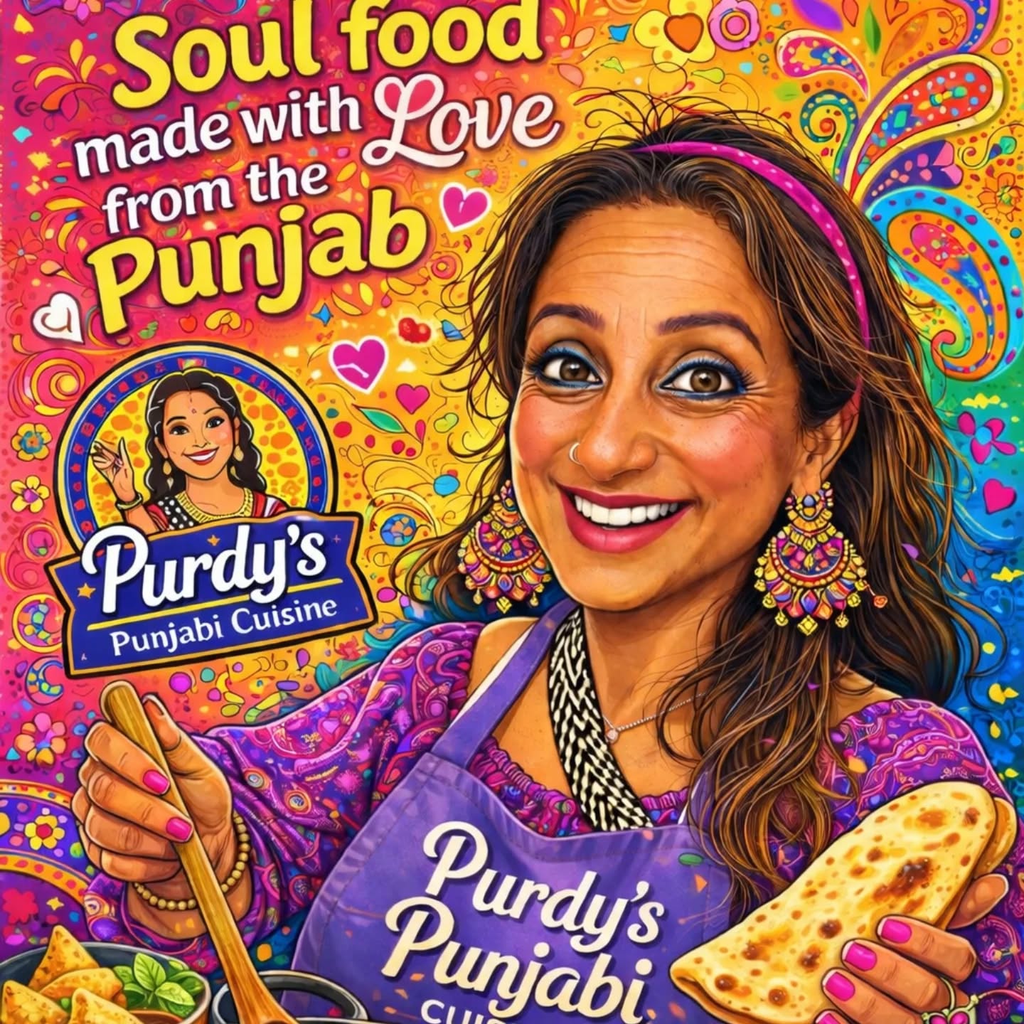 Love, love, love the ChatGbt animation of me!!
Spring is here!! The sunshine is returning and the ground is waking up!!
I'm enjoying meeting you all, cooking, sharing stories and food with you all!!
I have gift vouchers available with prices starting at £25 for a 3 Course Supper!
Half day workshops, 6 week courses and bespoke catering!!
Check out my website for forthcoming dates :
www.purdyspunjabicuisine.co.uk
#punjabifood #independentbusiness #plymouthuk #womeninbiz #indiancooking