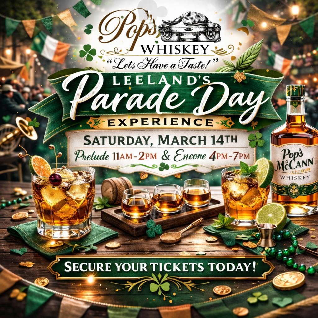 ✨ Parade Day Experience - Partner Spotlight ✨
@popsmccannwhiskey will be pouring some of the finest Kentucky bourbons — including select 12-year varieties — along with their New SassaFrassee Vodka, Foggy Dew Gin, Lucky Runners Rum, and Hughes Row Beer.
Your ticket includes:
🥃 A featured welcome cocktail
🥃 A guided tasting
🥃 Full cash bar access
And MORE!
March is FINALLY here - grab your tickets (link in bio)! 🍀