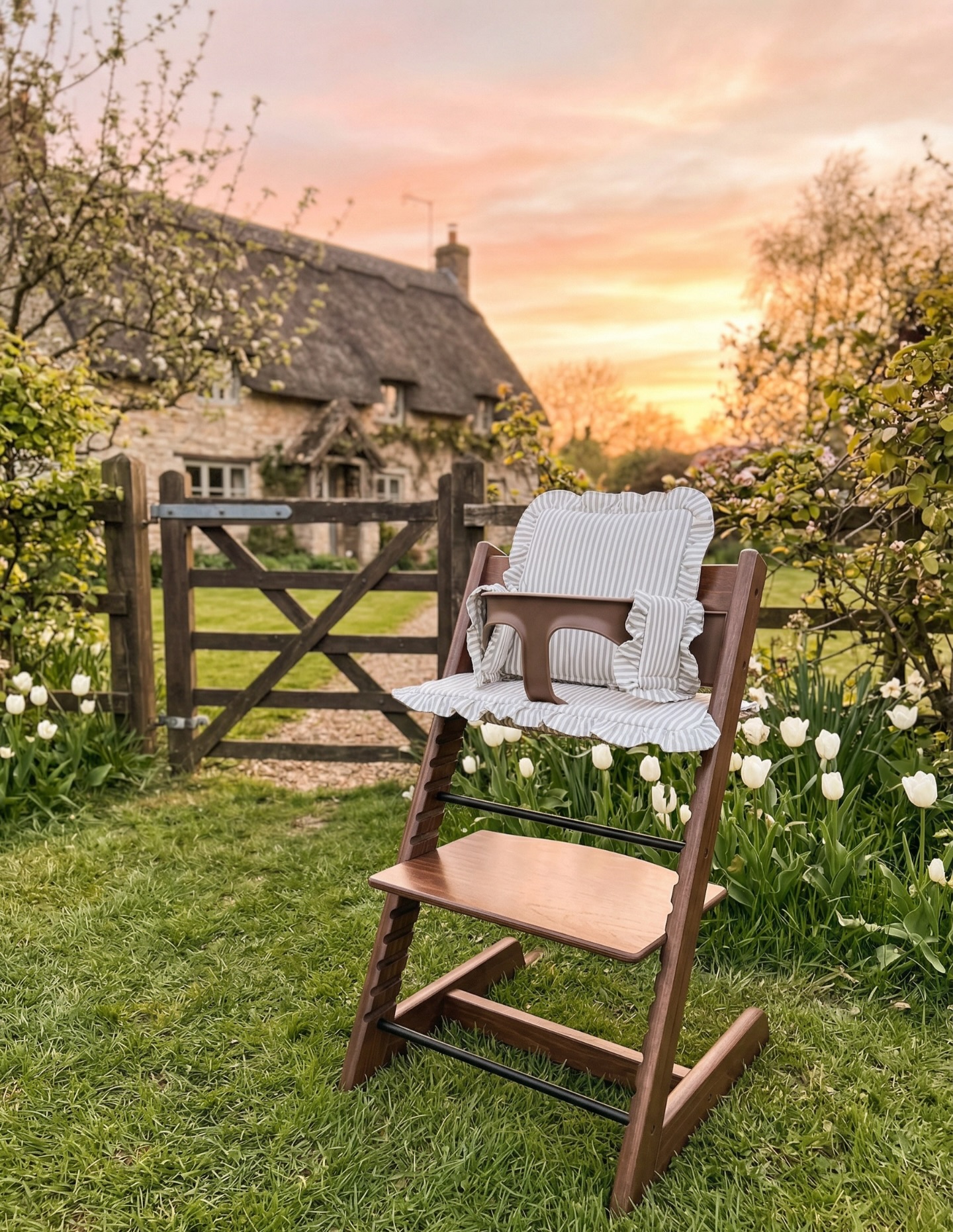 our beauty sage stripe is back 🍃
wipeable, washable, WONDERFUL! If you have the Stokke Tripp Trapp get your hands on this stunning cushion before it sells out again 💚