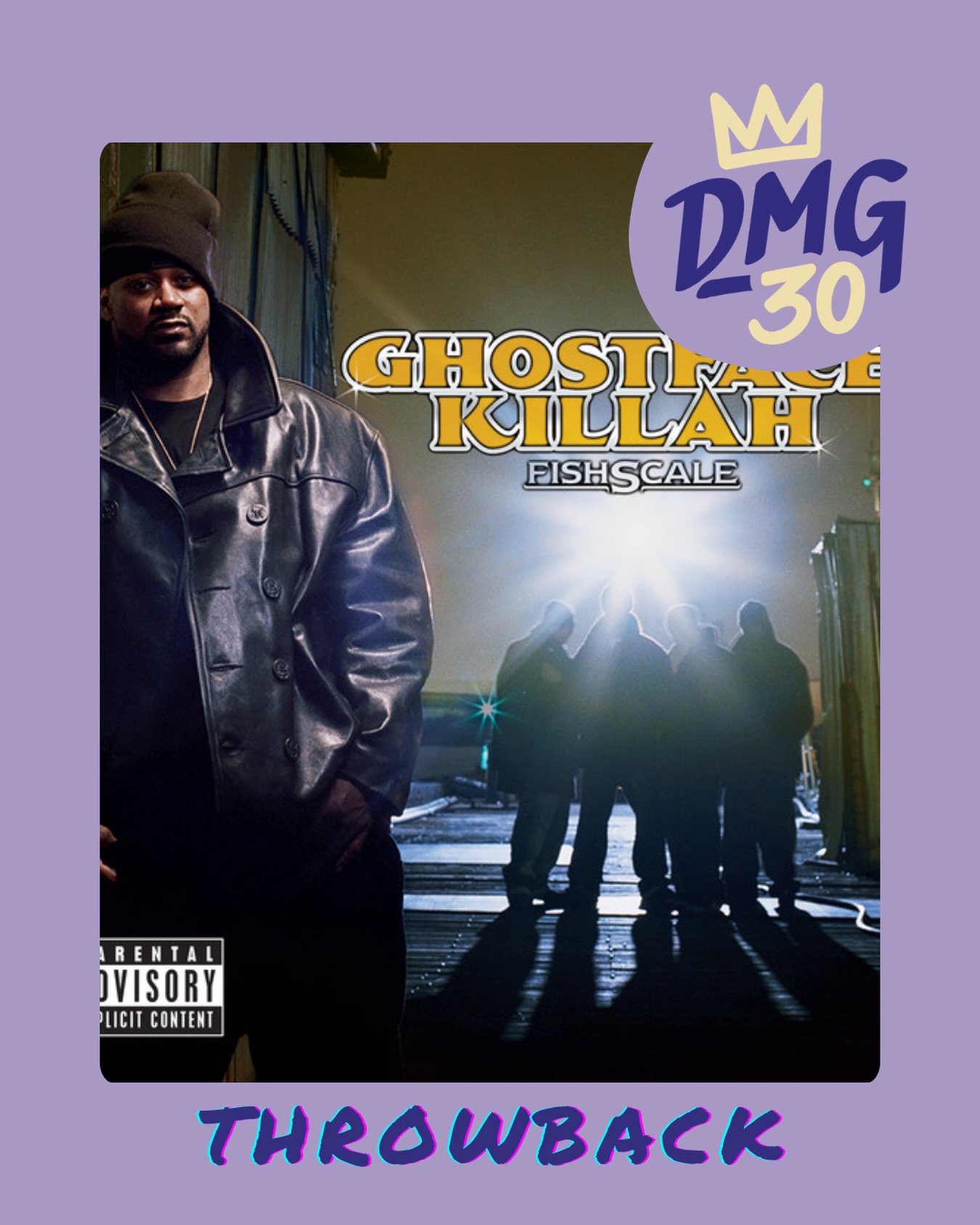 Happy March, everyone! We have some great throwbacks to post this month, starting with an absolutely timeless record from Ghostface Killah.
Released March 28, 2006, Fishscale is Ghostface Killah’s widely praised and acclaimed album, which is now considered a beloved hip-hop classic. Fishscale featured versatile samples from influential artists alongside powerful and innovative production from J Dilla, MF Doom, Pete Rock, Cool & Dre, and several other iconic producers. This album ultimately mixed cinematic storytelling with hardcore and commercially successful hip-hop. “Big Girl” is one of the most fun and impressive continuous rap verses in hip hop history.
DMG was involved on several songs, with some standouts being:
-“Big Girl” sampling “You’re a Big Girl Now” by The Stylistics and “Strung Out” by William Bell and Mavis Staples
-“Momma” feat Megan Rochell sampling “Wandering Star” by David Axelrod
-“Three Bricks” feat. The Notorious B.I.G and Raekwon sampling “Somebody’s Gotta Die” and “Niggas Bleed” by The Notorious B.I.G.
