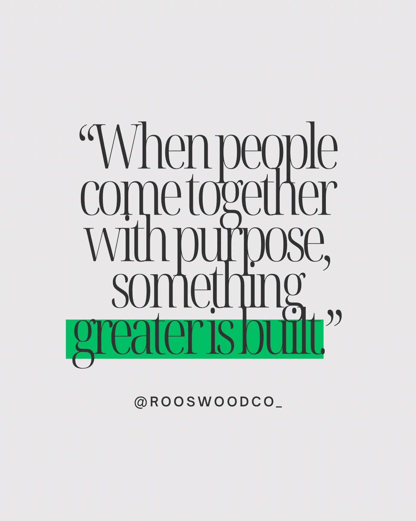 The Lord has something great in store for you! Click the link in our bio to view our new blog!
Always remember: when people come together with purpose, something greater is built! ~ Rooswood
#explore #rooswood #greater #quotes #christian