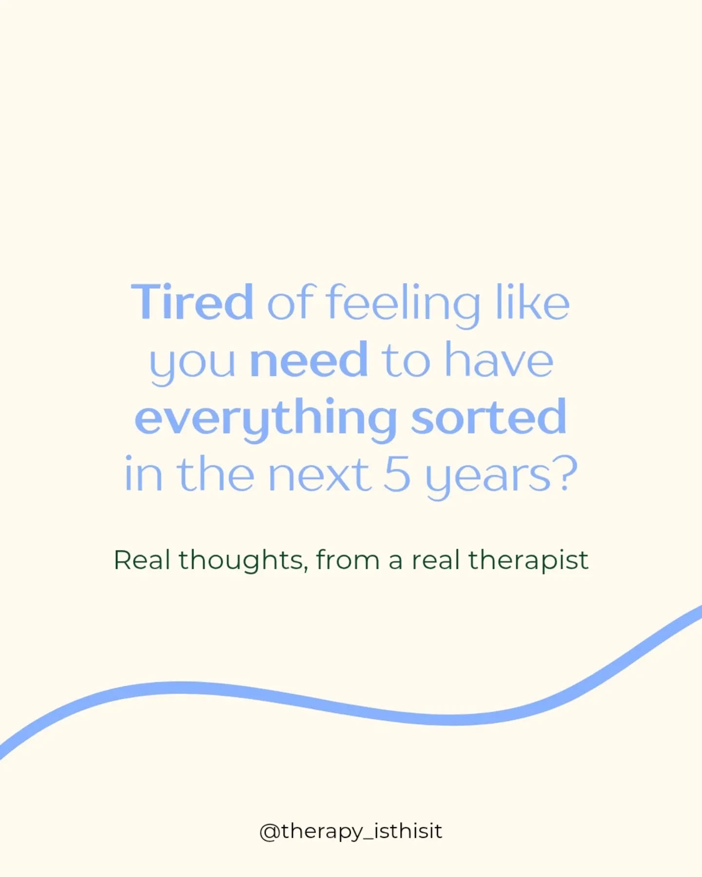 ☀️☀️☀️ just me that used to love this song?
The mental timeline can be the source of so much anxiety, and constant second-guessing.
Therapy offers another way.
Together in therapy, we slow down the urgency. We question the goals you've set yourself. And we evaluate the timeline you are prescribing to.
And that is an intimidating task to do alone.
Because right now, the timeline maybe feels like it is the only thing keeping you steady...
But underneath it all, you once had goals of your own - a future full of exciting possibilities.
You can still build that life ✨ or even better - a full life that fits the person you are now!
I have some Thursday evening availability becoming available soon. Get in touch now, via the link in my bio if that's the time you want to start working with me, together in therapy 🙌
I'd love to support you!
.
.
#therapyforoverwhelm #therapyforoverthinking #therapyforanxiety #feelinglost #societalpressures
