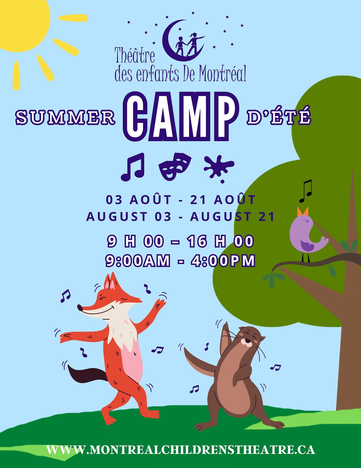 ☀️ Camp d’été au Montreal Children’s Theatre 🎭
Les places se remplissent rapidement et les inscriptions sont limitées.
Ne tardez pas à inscrire votre enfant pour un été rempli de créativité, de théâtre et de souvenirs inoubliables ✨
Nous avons hâte d’accueillir vos jeunes artistes sur scène 🎬
--- https://www.montrealchildrenstheatre.ca/camps ---
☀️ Summer Camp at Montreal Children’s Theatre 🎭
Spots are filling quickly and space is limited.
Don’t forget to register your child for a summer full of creativity, theatre, and unforgettable memories ✨
We can’t wait to welcome your young performers to the stage 🎬
#MontrealChildrensTheatre #SummerCamp #YouthTheatre #MontrealFamilies #MontrealKids #CreativeKids #TheatreLife #MontrealChildrensTheatre #CampEte #TheatreJeunesse #FamillesMontreal #MontrealKids #CreativeKids #SummerCamp