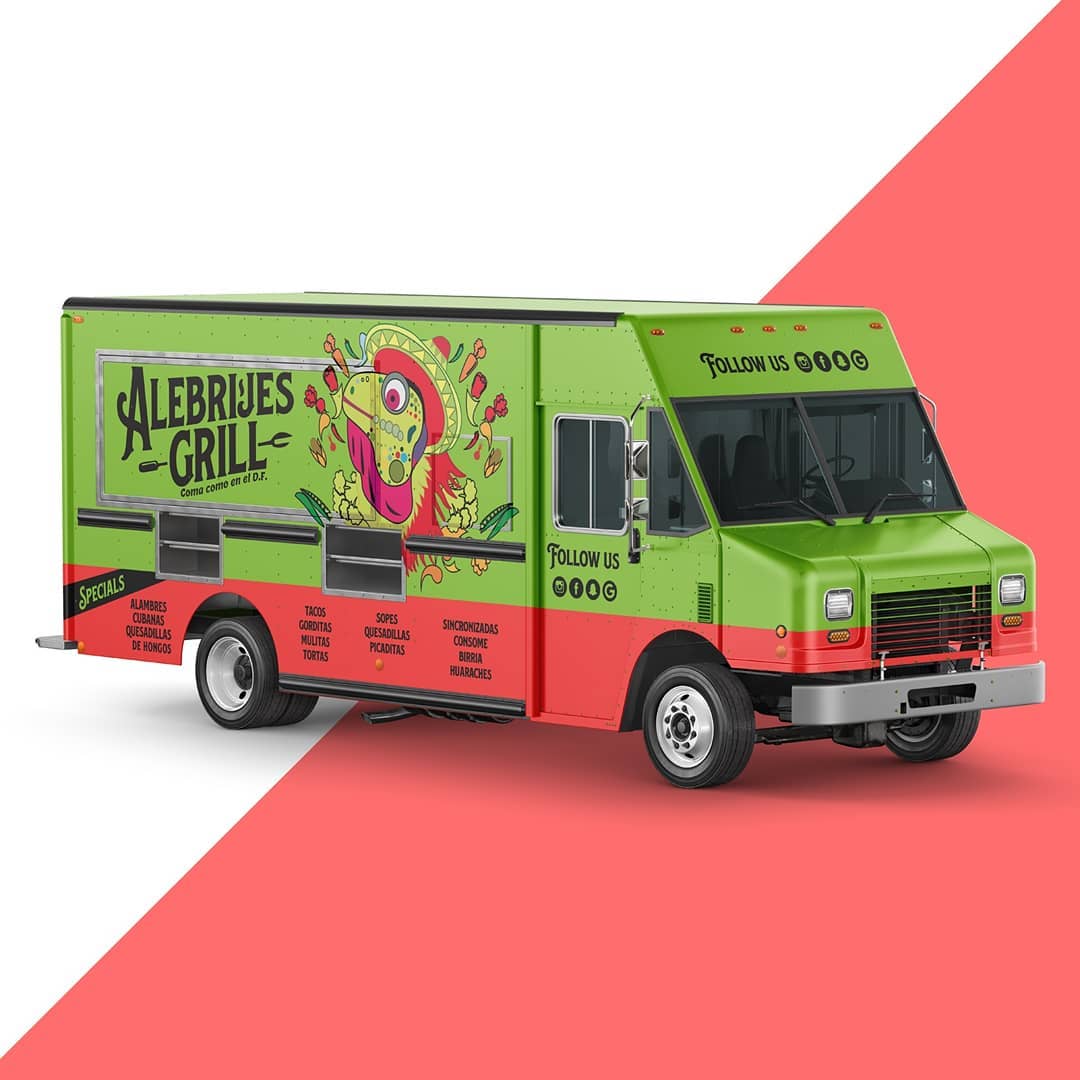 All you need is love. But a taco now and then doesn't hurt. | Logo Design / Food Truck Wrap Design.