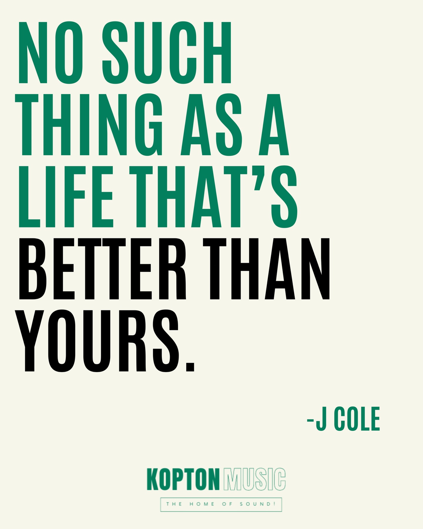 Just a gentle reminder as we end off another week.💚
#koptonmusic #jcole #loveyourz #jcolequotes #motivation