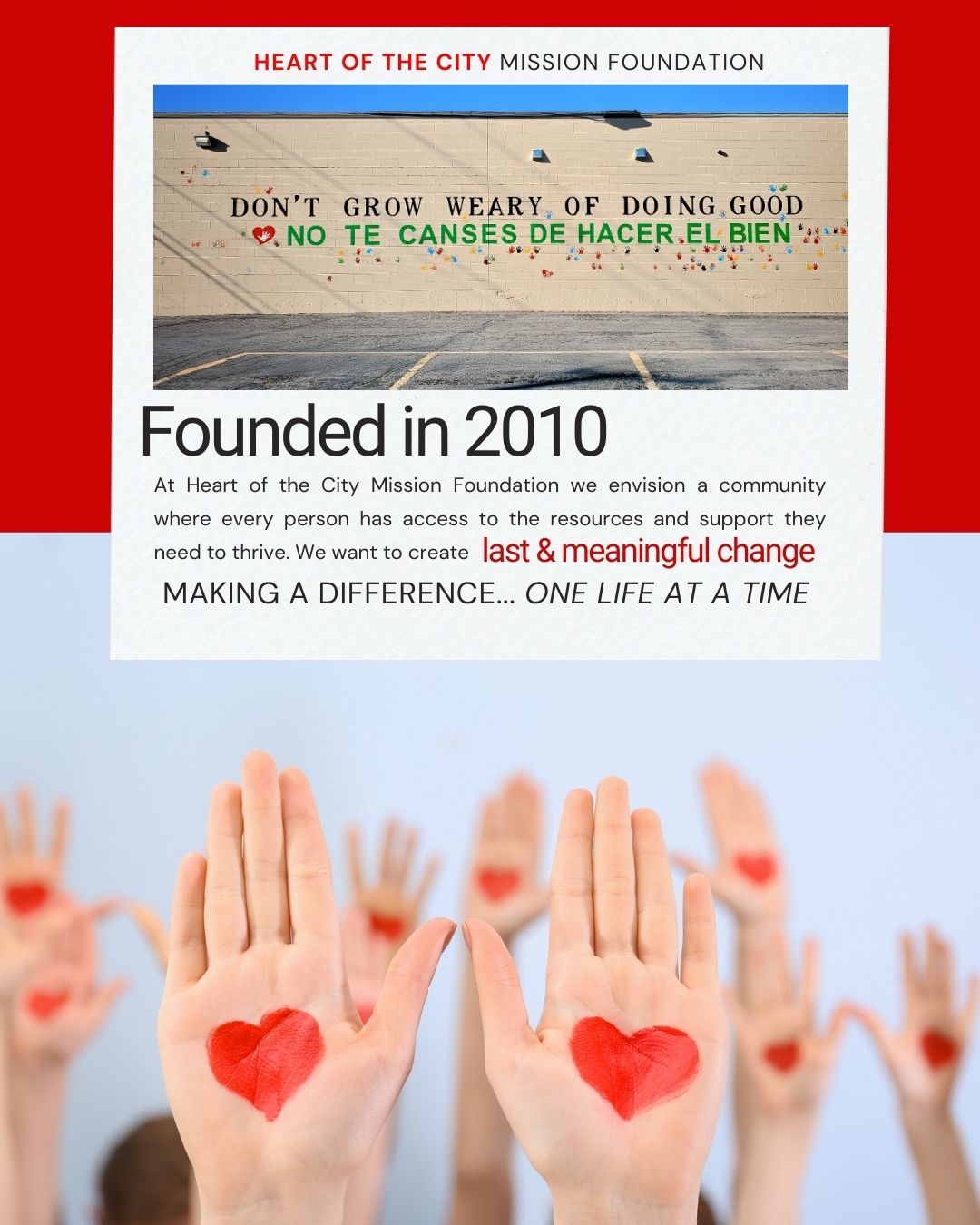 Since 2010 Heart of the City has been serving families in our community with the intention of eliminating generational poverty.
We are excited to be able to share with you the many programs and HEARTfelt stories we have the privilege to witness.
Heart of the City has big goals for 2026 and we hope you'll join us to make them happen! ❤️🫶
#bethechange #hotcfw #fortwayne #neighbors #dogood #endpoverty #fightinghunger #introduction