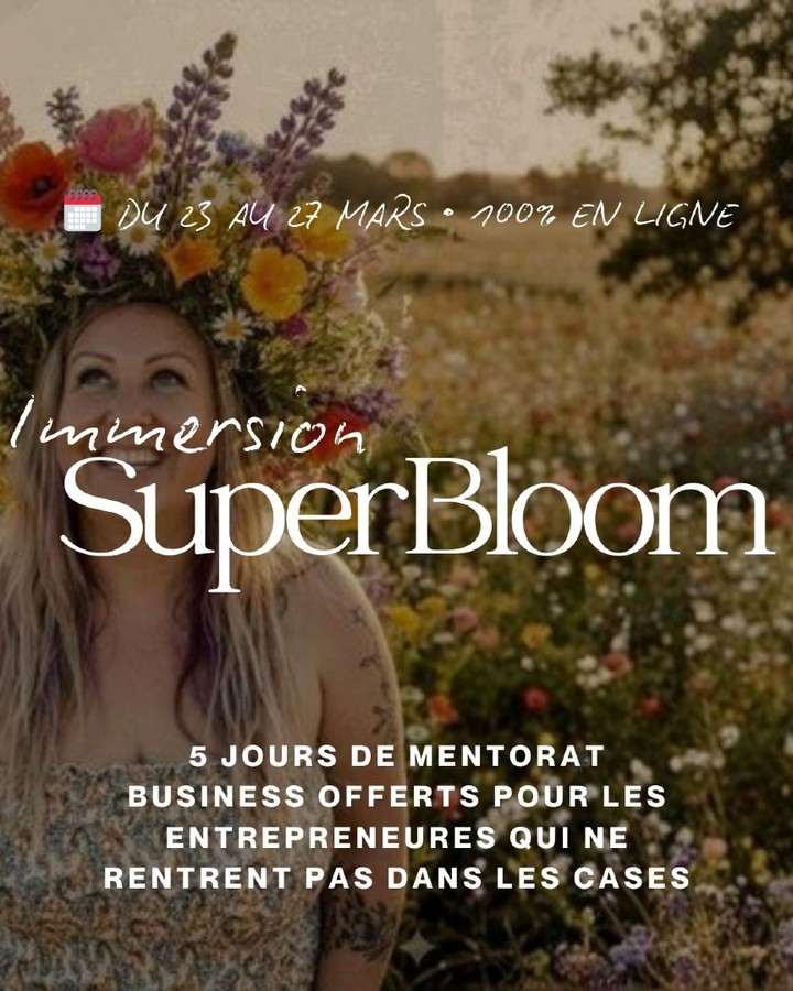 As-tu parfois l'impression de semer, semer... sans jamais voir la récolte ? 🌱
Tu as le talent.
Tu as les idées (souvent 1000 à la minute).
Tu as l'envie.
Pourtant, tu t'épuises à faire "comme tout le monde" avec des méthodes "copier-coller" sans obtenir les mêmes résultats.
Ce n'est pas de ta faute.
C'est juste que tu essaies de faire pousser ton business dans le désert. 🌵
Connais-tu le phénomène du Superbloom ? 🌸
C'est cet événement rare et spectaculaire où, après des années de sécheresse apparente, il suffit d'un orage intense et précis pour qu'un désert aride se couvre de millions de fleurs sauvages.
Ton business est comme ce désert. Tes graines de génie sont là, juste sous la surface. Elles dorment. Elles n'attendent pas que tu changes de nature pour éclore, elles attendent juste le bon climat.
Pendant 5 jours, je vais être cet orage. ⛈️
Du 23 au 27 mars, je rouvre les portes de l'Immersion SUPERBLOOM (100% offerte).
5 jours intenses et en direct avec moi pour arrêter de bricoler et apporter à ton sol ce qui lui manque :
👉 De la Clarté (pour calmer le brouillard mental)
👉 De la Structure (pour canaliser ton foisonnement d'idées)
👉 De l'Autorisation (pour oser bâtir avec tes propres règles)
Ton année 2026 se joue maintenant. Le printemps n'attend pas ! 🪓
🔗 Clique sur le lien en commentaire (ou en bio) pour réserver ta place et faire éclore ton Empire.