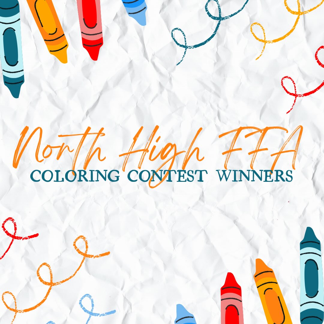 🎨🌾 National FFA Week Coloring Contest Winners
A huge thank you to everyone who participated in this year’s North High FFA National FFA Week Coloring Contest! We loved seeing the creativity, effort, and talent that students put into their artwork. It was so fun getting to see all of the amazing submissions celebrating agriculture.
Congratulations to this year’s winners! 👏
Thank you to all of the teachers and students who participated and helped make this activity a success. Your support helps us continue sharing the story of agriculture with our community.
🏆 Prizes for the winners will be sent out next week.
We’re already looking forward to doing it again next year!