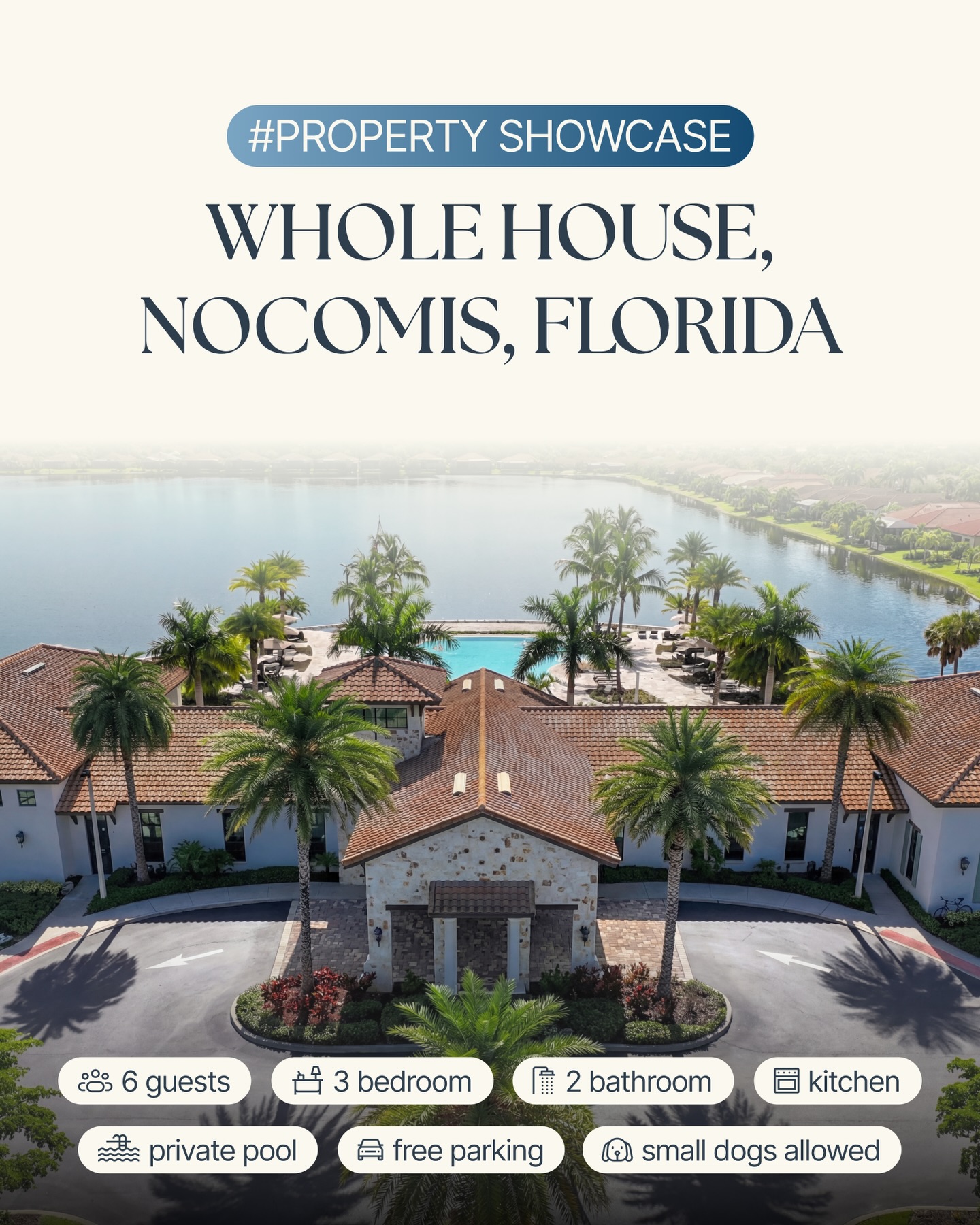 ✨Welcome to your Florida escape in Nokomis.
This beautiful whole home is tucked inside a resort-style gated community just minutes from Sarasota, Venice, and some of the Gulf Coast’s most stunning beaches.
☀️ 3 bedrooms | 2 bathrooms | Sleeps 6
🌴 Private pool access + panoramic saltwater community pool
🎾 Tennis courts + modern gym
🐾 Small dogs welcome
🚗 Free parking
Inside, you’ll find spacious living areas, a fully equipped kitchen, elegant finishes, and peaceful bedrooms designed for rest.
Outside?
Palm trees, water views, and that effortless Florida calm.
Whether it’s a family getaway, couples trip, or extended sunshine stay — this home makes it easy to relax.
Tap the link in bio to book your stay. 🌊