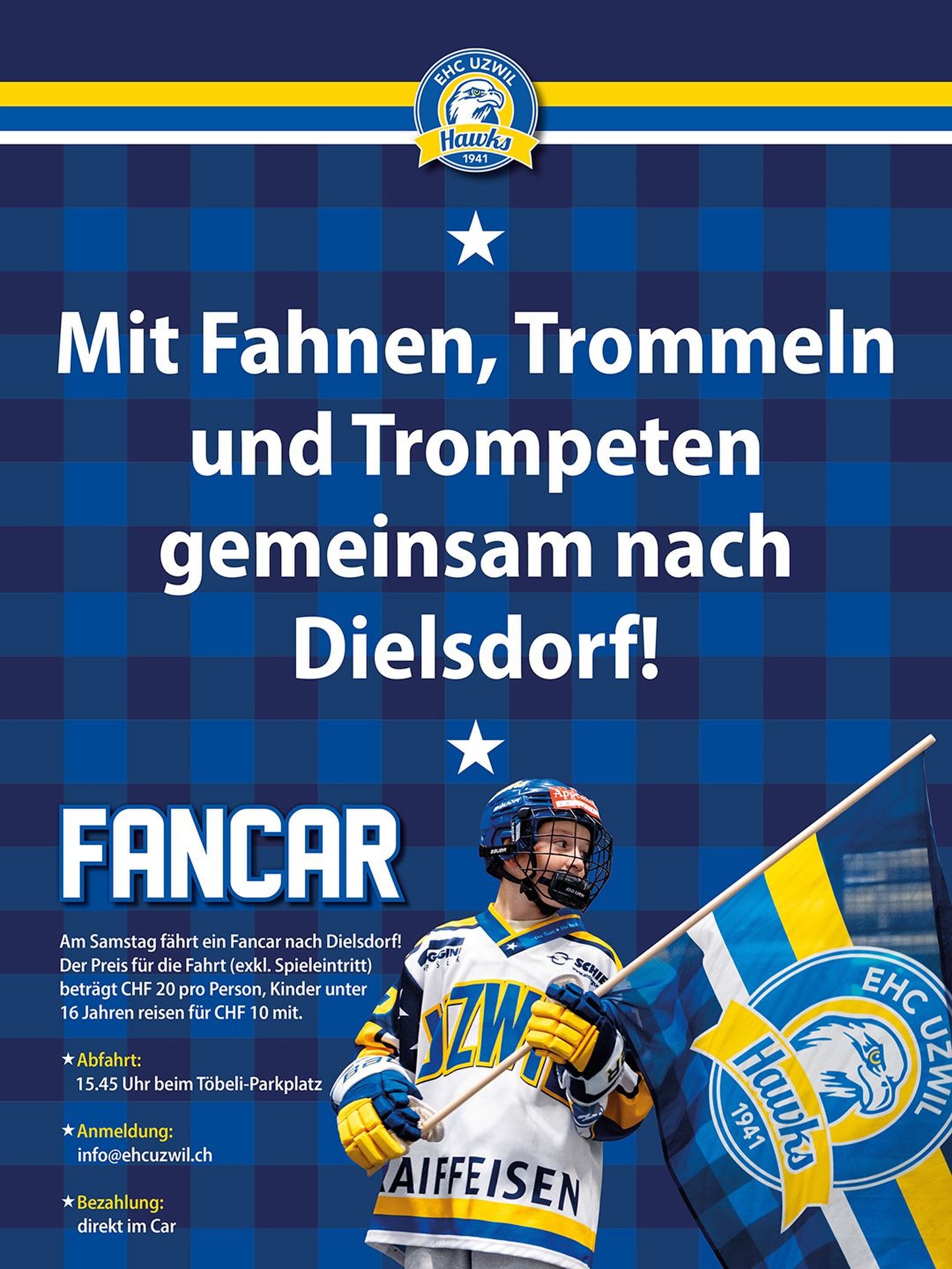 Gestern Abend mussten wir leider die erste Heimniederlage in den diesjährigen Playoffs einstecken. Und jetzt? Flinte ins Korn werfen? Sicher nicht! Morgen heisst es: ALLE nach Dielsdorf! Gemeinsam holen wir uns das Rebreak – damit es am Dienstag in der Uzehalle zur grossen „Belle“ kommt.
Es hat übrigens noch freie Plätze im Fancar🚎 Wir freuen uns riesig auf eure Unterstützung! HOPP UZWIL!
#ehcuzwil #ehcuzwilhawks #playoffs #biggame #awaysupport