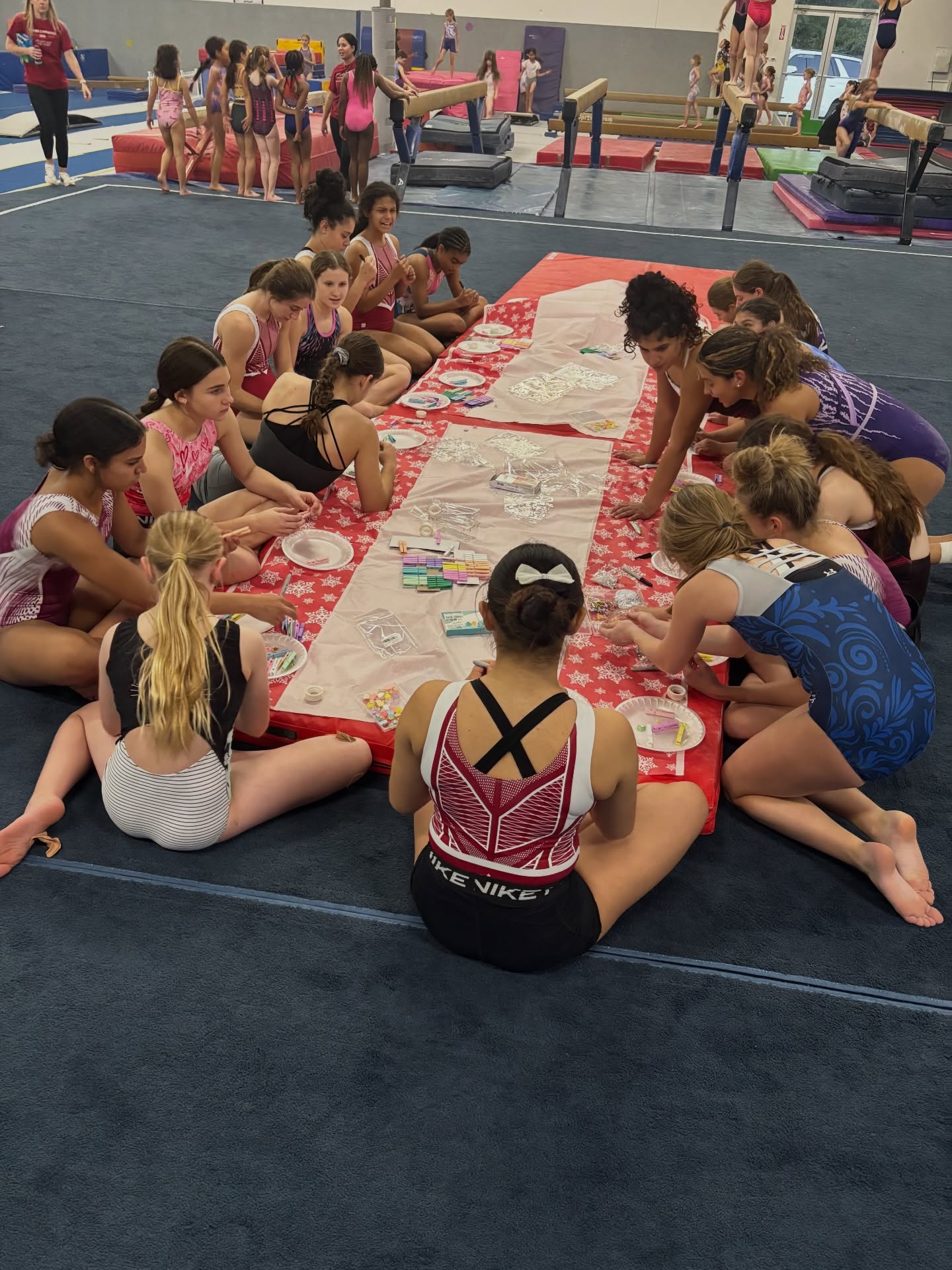Last night, before leaving their final practice and heading to Philadelphia for the @pinkinvitational, some of our girls spent time making little bag clips to hand out to other athletes this weekend. 💗
Each clip has a small message of encouragement — a reminder that we’re all part of the same gymnastics community. We love seeing our athletes support and lift up other competitors, even the ones they’ve never met before.
Good luck to everyone competing this weekend. 👑🩷