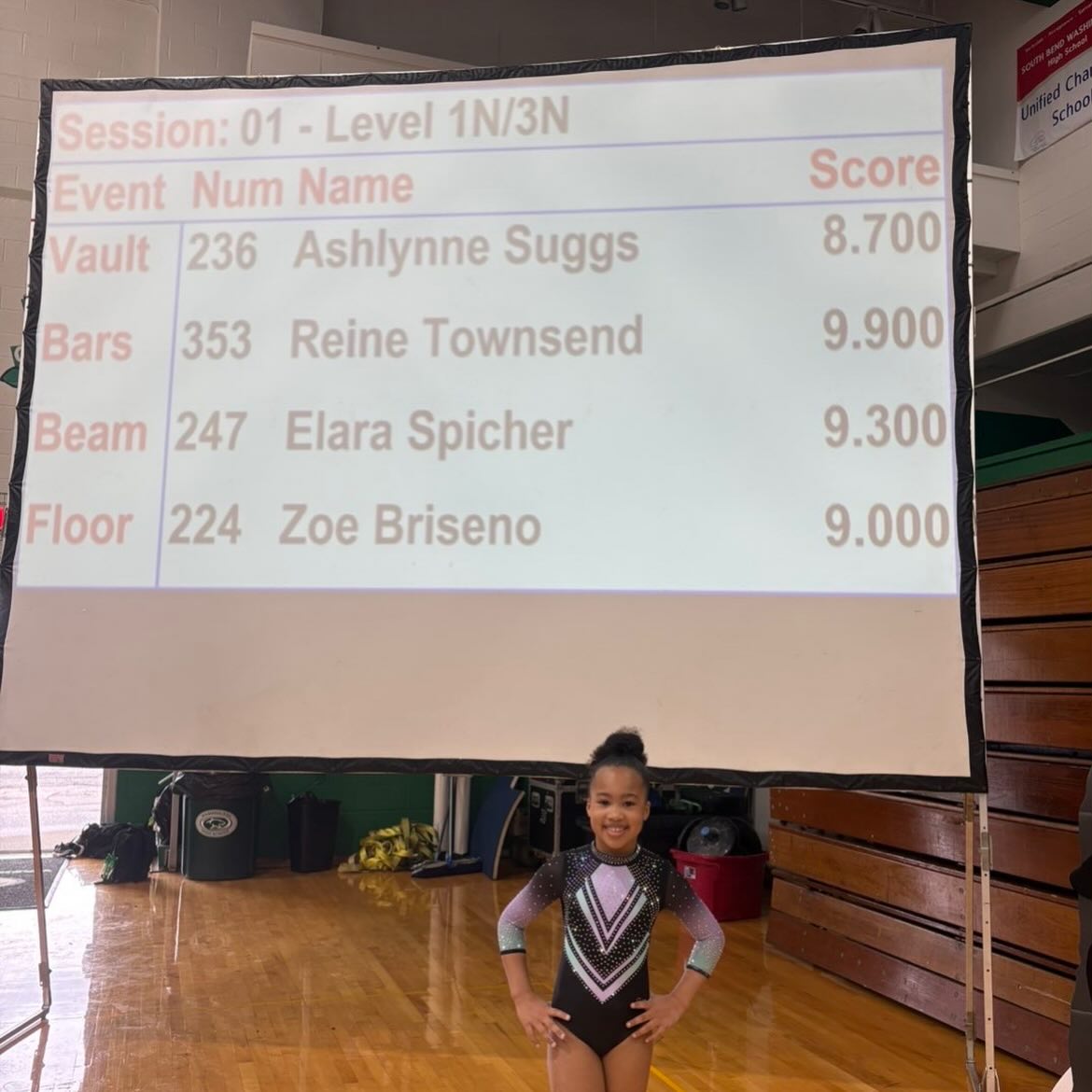 Another successful meet weekend is in the books✅ Thank you to Joys Gymnastics for having us at your first meet! #PlatinumPride 💜🩵