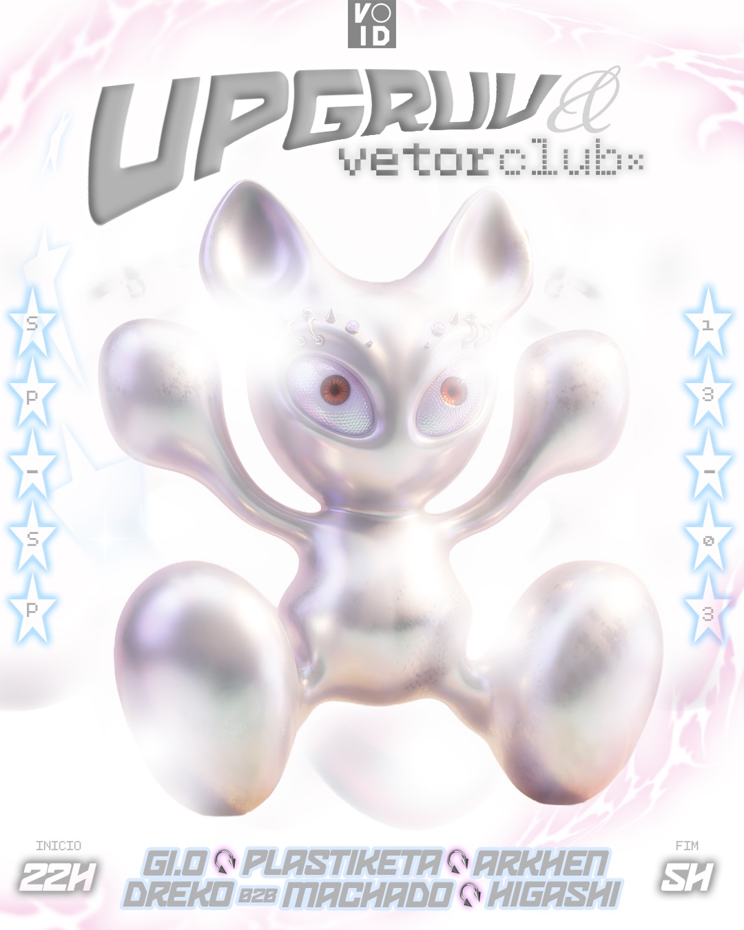 << 𝓿𝓮𝓽𝓸𝓻𝓲𝔃𝓪𝓷𝓭𝓸 𝓯𝓸𝓻𝓽𝔂 𝓸 𝓰𝓻𝓾𝓿 >> ₍₍⚞(˶ˆᗜˆ˵)⚟⁾⁾
@vetor_club e @upgruv_ se juntam pela primeira vez em um showcase 𝓺𝓾𝓮𝓷𝓽𝔂 de alto bpm trazendo uma sequencia queergruv avassaladora:
ᯓ★ HIGASHI @guihiga_
ᯓ★ DREKO b2b MACHADO @dddreko @machadaob
ᯓ★ PLASTIKETA @plastiketa
ᯓ★ GI.O (bday) @_giomusic
ᯓ★ ARKHEN @_arkhen_
é nesta sexta, dia 13/03 às 22h, que vamos estremecer o centro de sp com muita 𝒻ℯ𝓇𝓋ℯ𝓈𝓈𝒶𝓊𝓂 𝓉𝓇𝒶𝓃𝒸𝓎! y também nossa deusa lendária dos hot tunes @_giomusic, que já deixou sua marca no mundo todo, estará celebrando a vida conosco em um set 𝓪𝓻𝓭𝓮𝓷𝓽𝓮! vai emocionar ໒꒰ྀིっ˕ -。꒱ྀི১
⚲ @void.lojasgerais (rua dom josé de barros, 253 - república, são paulo)
LISTA T/NB
dm na @vetor_club
ANIVERSARIANTES
faz aniversário entre os dias 06/03 e 20/03? você e um acompanhante tem cortesia para ferver y comemorar conosco! nos mande os nomes via dm, lista limitada
ദ്ദി(˵ •̀ ᴗ - ˵ ) ✧
>>> INGRESSOS ANTECIPADOS DISPONÍVEIS NO PRECINHO - link na bio!
arte @ojoaorigoni