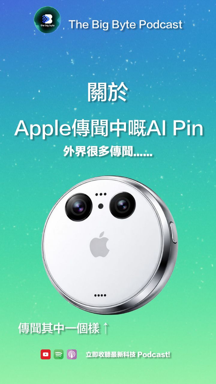 外間很多反對 Apple AI Pin 的聲音?
Daniel:唔好以為外媒就唔會放流料先得架