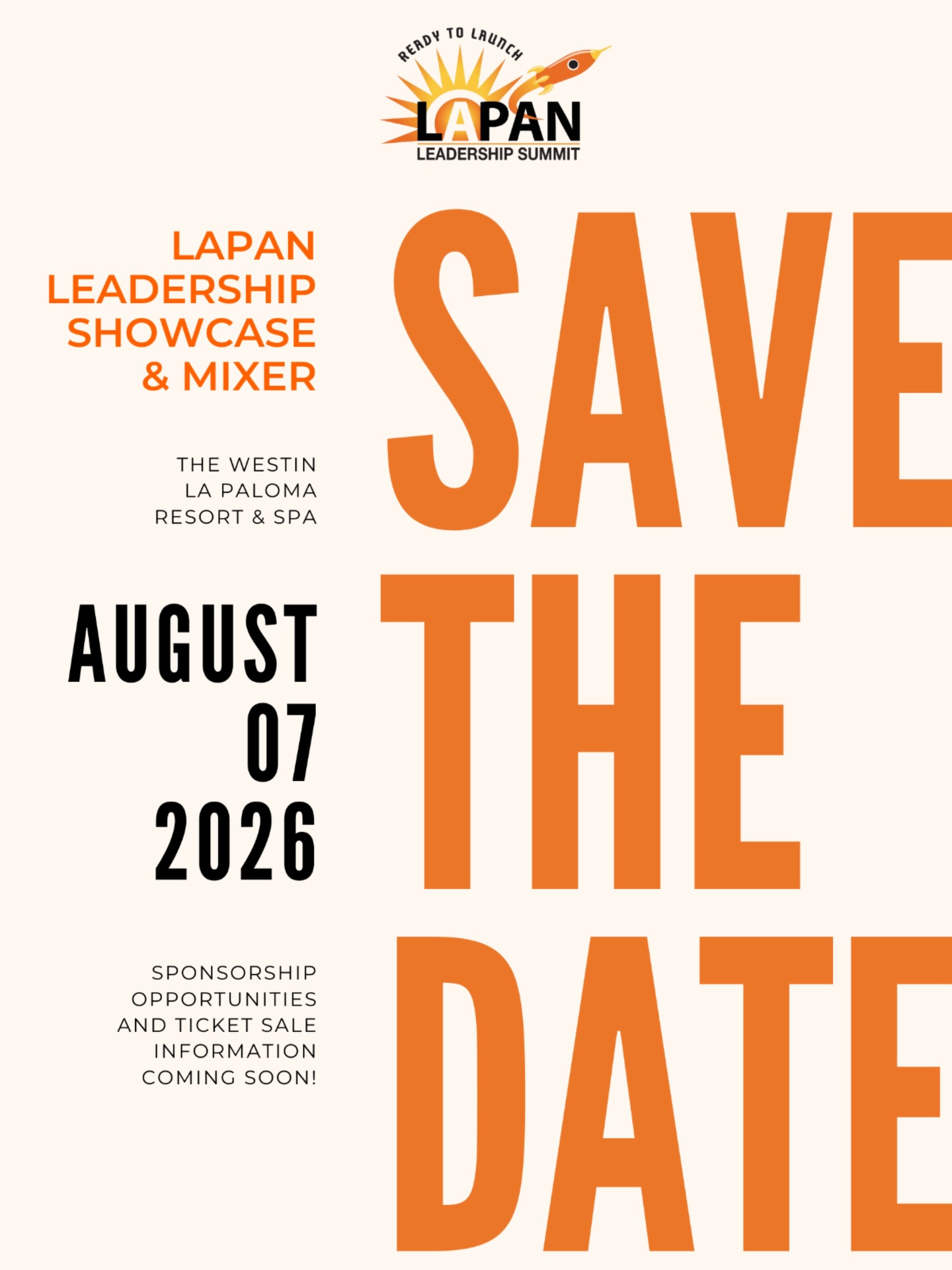 The future leaders of Tucson are already rising. š
SAVE THE DATE
The Lapan Leadership Showcase & Mixer is back ā and this year will be bigger than ever.
š
August 7, 2026
š The Westin La Paloma Resort & Spa
Join us for an unforgettable evening celebrating the incredible students of the Lapan College & Career Club ā future leaders who are working hard every day to launch their dreams.
This night brings together mentors, community leaders, and supporters who believe that access, opportunity, and connection change lives.
⨠Tickets and sponsorship opportunities are now available.
Visit www.lapanfoundation.com to:
⢠Purchase tickets
⢠Become a sponsor
⢠Learn more about the mission
Because when a community invests in its students⦠the future changes.
#LapanLeadershipSummit
#SaveTheDate
#FutureLeaders
#TucsonCommunity
#LapanFoundation
MentorshipMatters
InvestInStudents