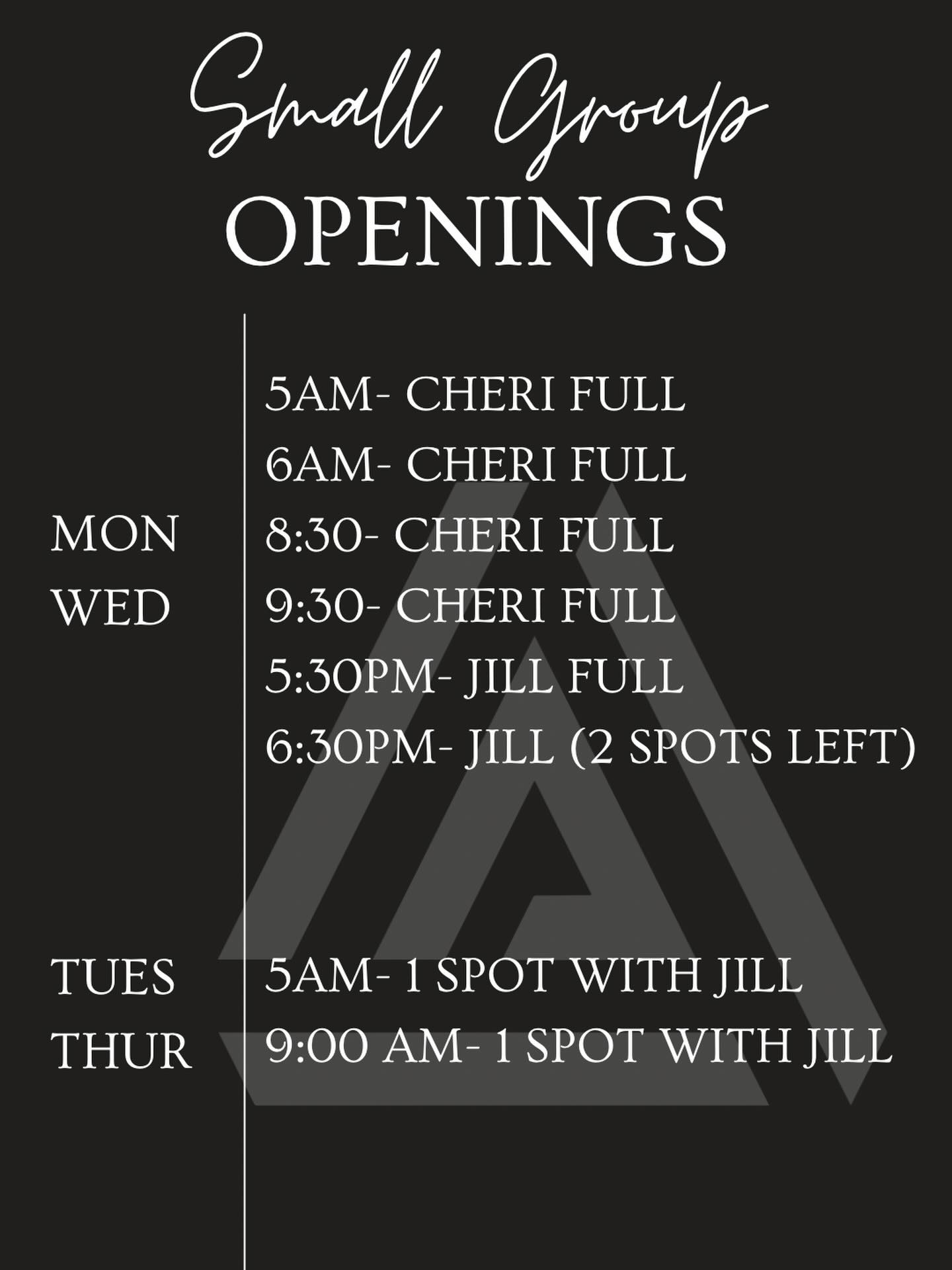 Small Group Available Openings! Secure your spot ASAP!!! #thealignathletics #smallgrouptraining #strength