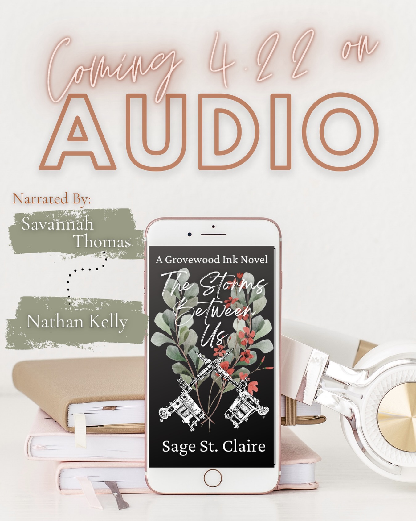 I CANNOT WAIT TO SHARE THIS INCREDIBLE BOOK WITH YOU GUYS AGAIN! There aren’t words to express how amazing it has been to listen to the incredibly talented @savannahreadsromance narrate my beloved book baby. Dream come true doesn’t even begin to cover it. I can’t wait to hear Nathan Kelly as Elijah to bring it all together 🙌🏼 You guys are going to eat this book up!!
COMING TO AUDIO 4.22.26 🎧📖