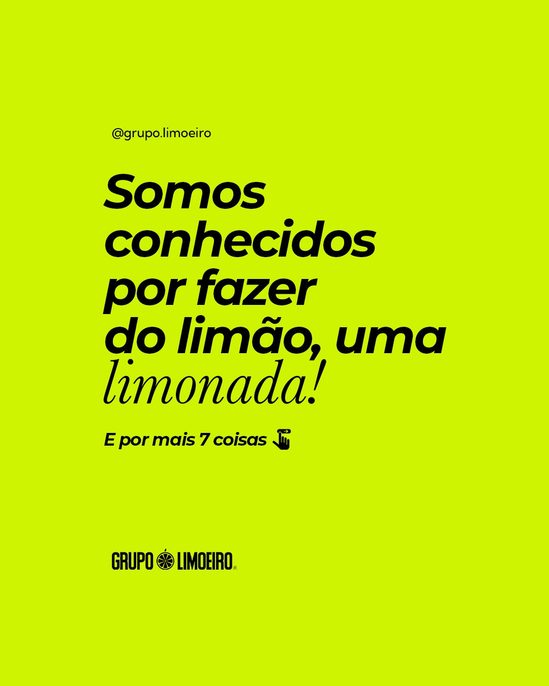 Nossa limonada tem o poder de resolver seus problemas, sendo eles:
-A dificuldade de comunicar o que faz;
-A falta de tempo para cuidar do marketing;
-A sensação de que sua marca poderia crescer mais...
No Grupo Limoeiro, reunimos estratégia, criação e comunicação para ajudar empresas a se posicionarem melhor, aparecerem mais e venderem mais.
E para isso, contamos com uma estrutura completa, equipamentos profissionais e uma equipe preparada para cuidar da comunicação da sua marca com estratégia e qualidade.
—
Quer transformar o seu limão em uma limonada? 🍋
Temos diferentes planos para diferentes necessidades, fale com o Grupo Limoeiro e descubra como podemos ajudar sua marca.
#marketing #grupolimoeiro #agenciademarketing #empreendedor #empreendedorismo