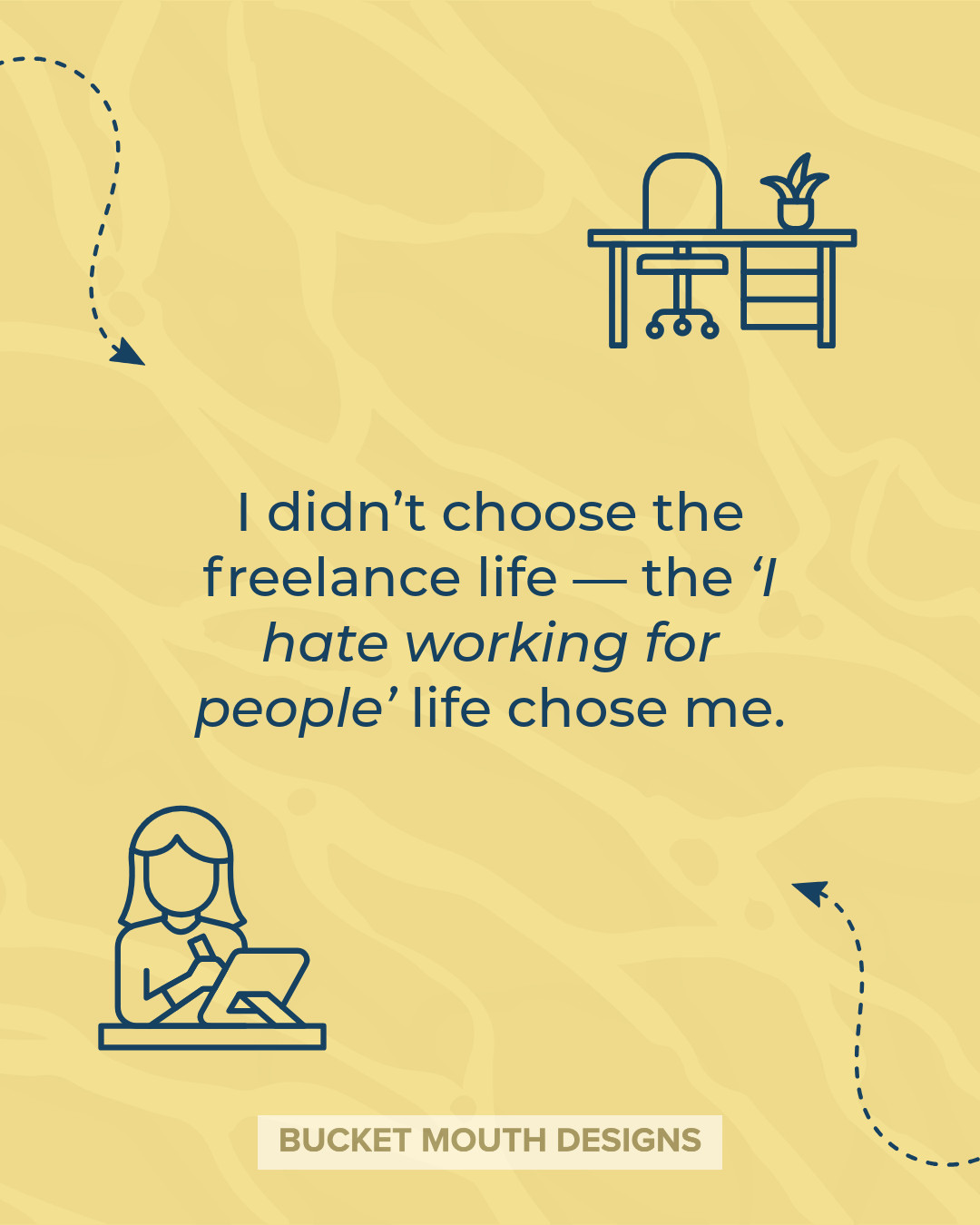 I've had a WEIRD relationship with agency and corporate worlds, and it just wasnt for me. I love designing, and also like to output what I create into the world, not something that has been tweaked and edited so many times by others in a company who aren't designers that it doesn't match what I was originally trying to convey.
Finding a way to do what I love by working for myself has given me the freedom I've always dreamed of while being able to support myself which means everything to me ✨️