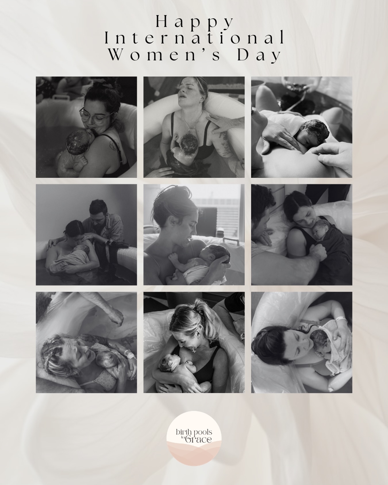 Happy International Women’s Day ✨
Today we’re celebrating every woman who is part of our journey.
The moms who trust our birth pools, the doulas and midwives who recommend them, the birth workers who share our mission, and the women who support this small business along the way.
This brand exists because of you.
I do this because of you.
Thank you from the bottom of our hearts for helping us grow and for believing in what we do.
Built by moms, for moms.
With love,
Your Doula, Grace & Birth Pools by Grace 🤍