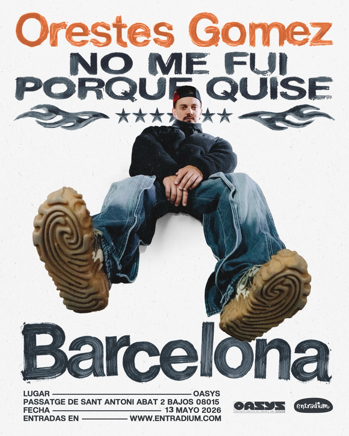 BARCELONAAAA 🇪🇸 feliz de anunciar esta fecha. Nos vemos el 13 de mayo ❤️🔥 después casi 6 años vuelvo a tocar mi música alla, pásenle el flyer a sus panas que el show está duroooo
Tickets en mi bio