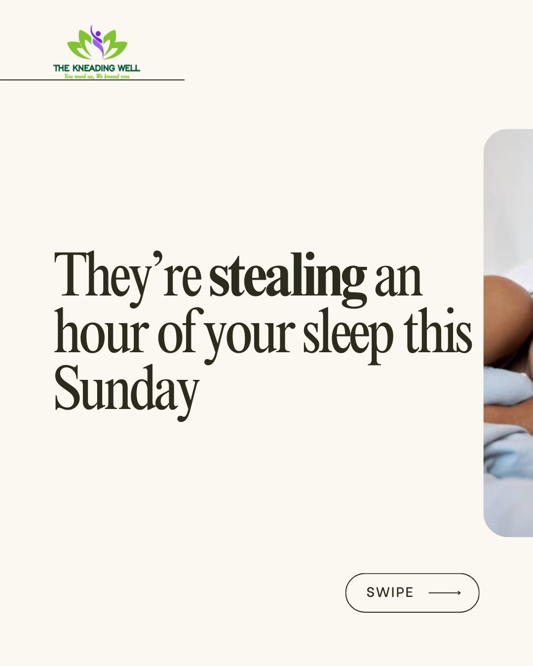 â° Daylight Saving Time is coming for your sleep this SundayâŠ
But weâve got a plan. đ
Book a massage THIS Saturday (3/7 only) AND get $10 OFF your session.
Be SO relaxed that losing an hour feels like hitting snooze one extra time. đ
âš Melt away winter tension
âš Reset before the clocks do
âš Sleep like a log Saturday night
Donât let Daylight Saving Time win. Spring forward onto our massage table. đž
đ Book now â link in bio!
#SpringForward #DaylightSavingTime #MassageTherapy #SelfCare