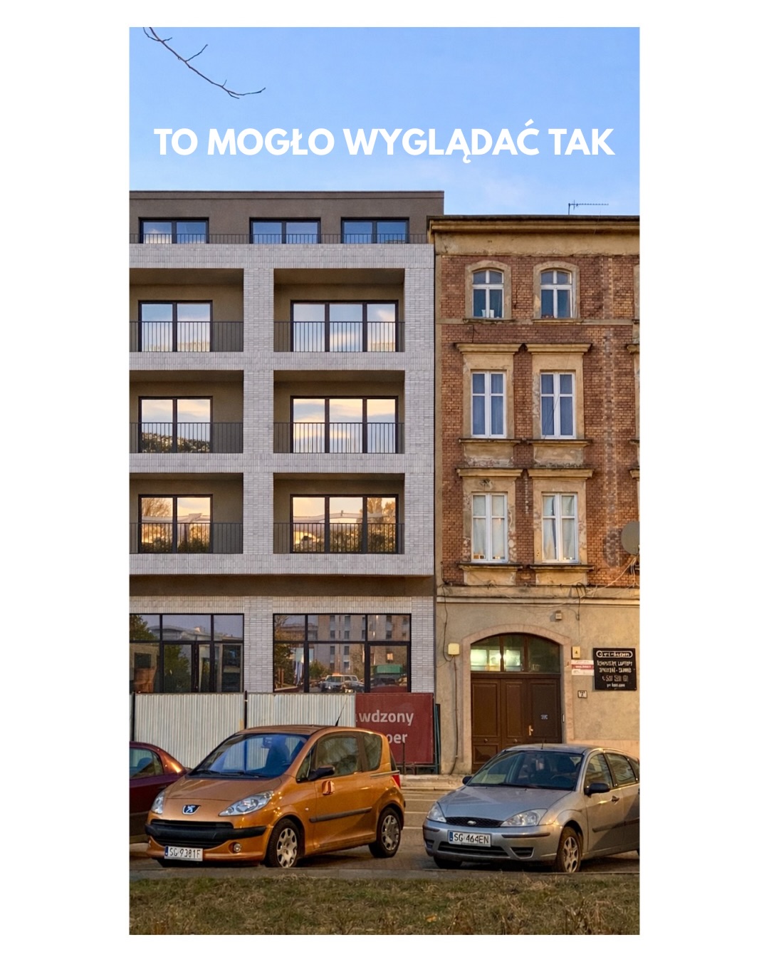 Ostatnio zauważam w Gliwicach problem z dostosowaniem nowej zabudowy do historycznej tkanki. A jest to w tak prosty sposób możliwe do osiągnięcia - historyczna zabudowa kamienic oparta jest o rytm i symetrie - wystarczy kontynuowanie tego założenia i dostosowanie proporcji.
Postanowiłam więc zrobić swoją szybką propozycję i pokazać jakimi prostymi zabiegami można osiągnąć super efekt. Chcę tą serię kontynuować dalej w ramach swoich kolejnych przemyśleń, tym razem o jakości naszej przestrzeni publicznej.
Wydaje mi się, że jest tego do przeanalizowania dużo. Nie skupiam się tutaj na krytykowaniu tego co powstało, gdzie architektury już nie zmienimy i nie wiemy jakie były ustalenia projektowe. Staram się natomiast pokazać, że można to było zrobić lepiej i odpowiedzialniej biorąc pod uwagę ilość emisji jakie generuje budownictwo 🍀
#architektura #architecture #archilovers #archidesign #architekt