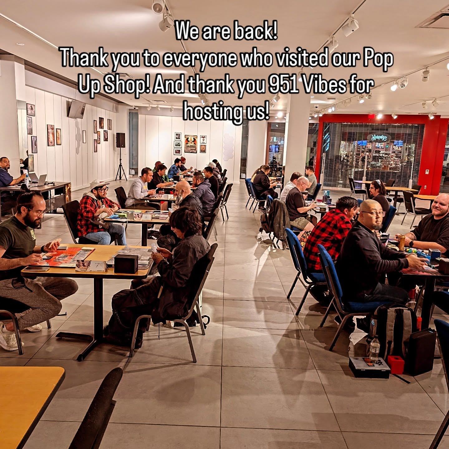 It's been a long 2 weeks. We appreciate all the players and collectors who visited our pop up shop while the mall was down for repair.
This next few weeks we are going to find ways to give back to the gaming community the regularly visit.
Thank you 951 Vibes for hosting us! @951vibez
#haikupop #moval
#movalmall #TCGLocals #tcgcommunity