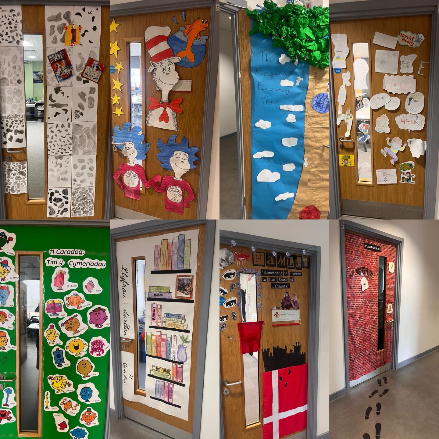 Drysau Diwrnod y Llyfr 📚Pa un yw eich hoff drws? World book Day doors, which is your favourite?