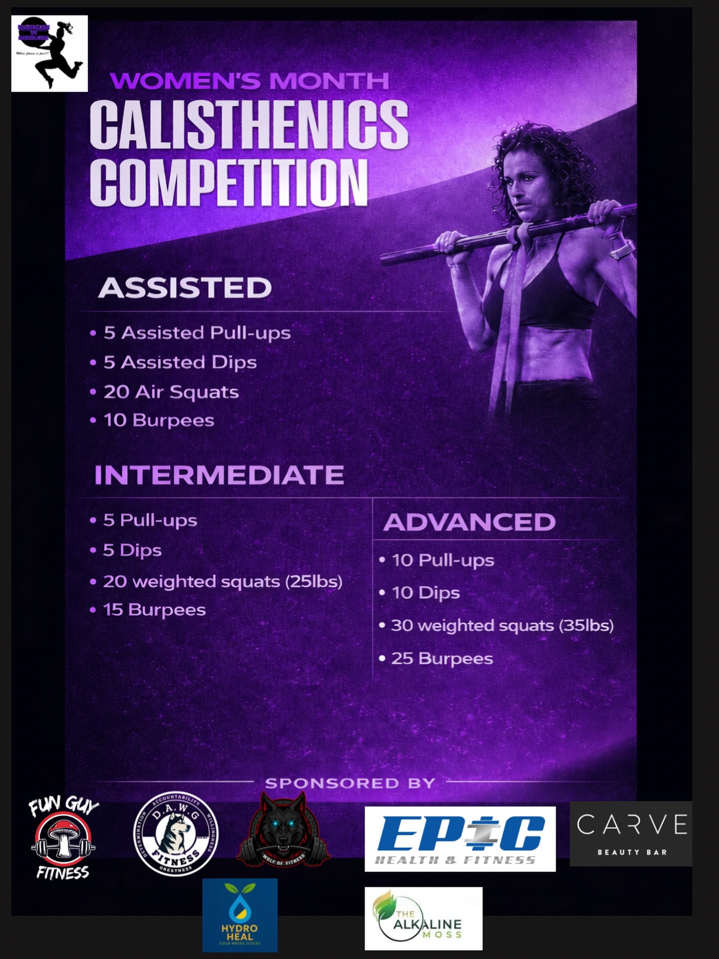 🚨 **FINAL CALL FOR REGISTRATION** 🚨
Last chance to lock in your spot for the **Women’s Month Calisthenics Competition!
Whether you’re coming to compete, challenge yourself, or put on a show — this is your moment.
Saturday March 28, 2026 @ 11a!
Spots are filling up fast and registration closes soon. Don’t wait until it’s too late.
👉 Secure your spot now: Click on the link in bio or DM us!
Tag your training partners and let’s see who’s stepping up to the bar. 💥
#Calisthenics #womensmonth #fitness #fitnessmotivation #fyp